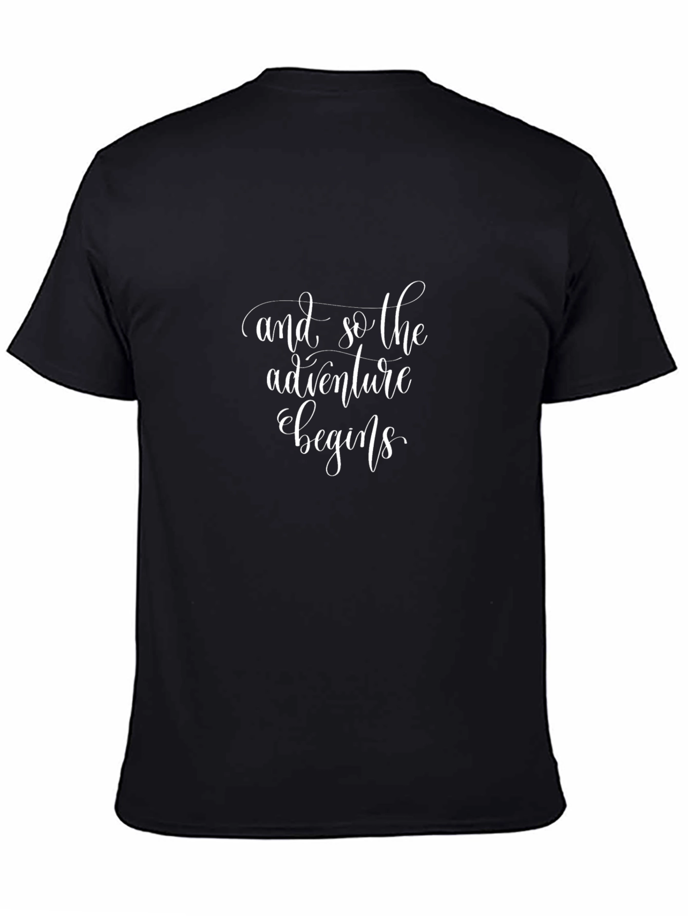 Adventure Begins T-Shirt: Stylish Black Tee
