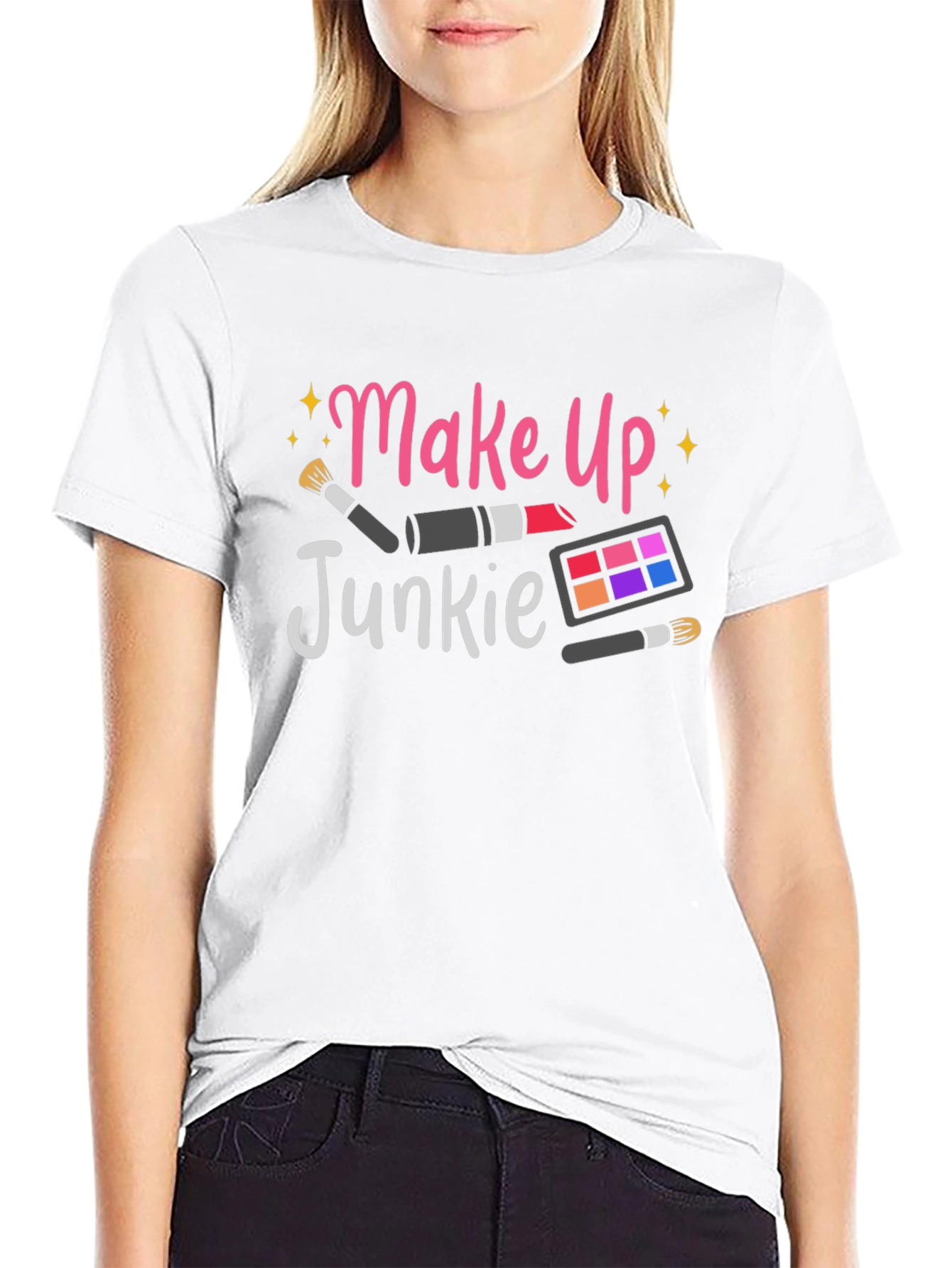 Makeup Junkie Black T-Shirt