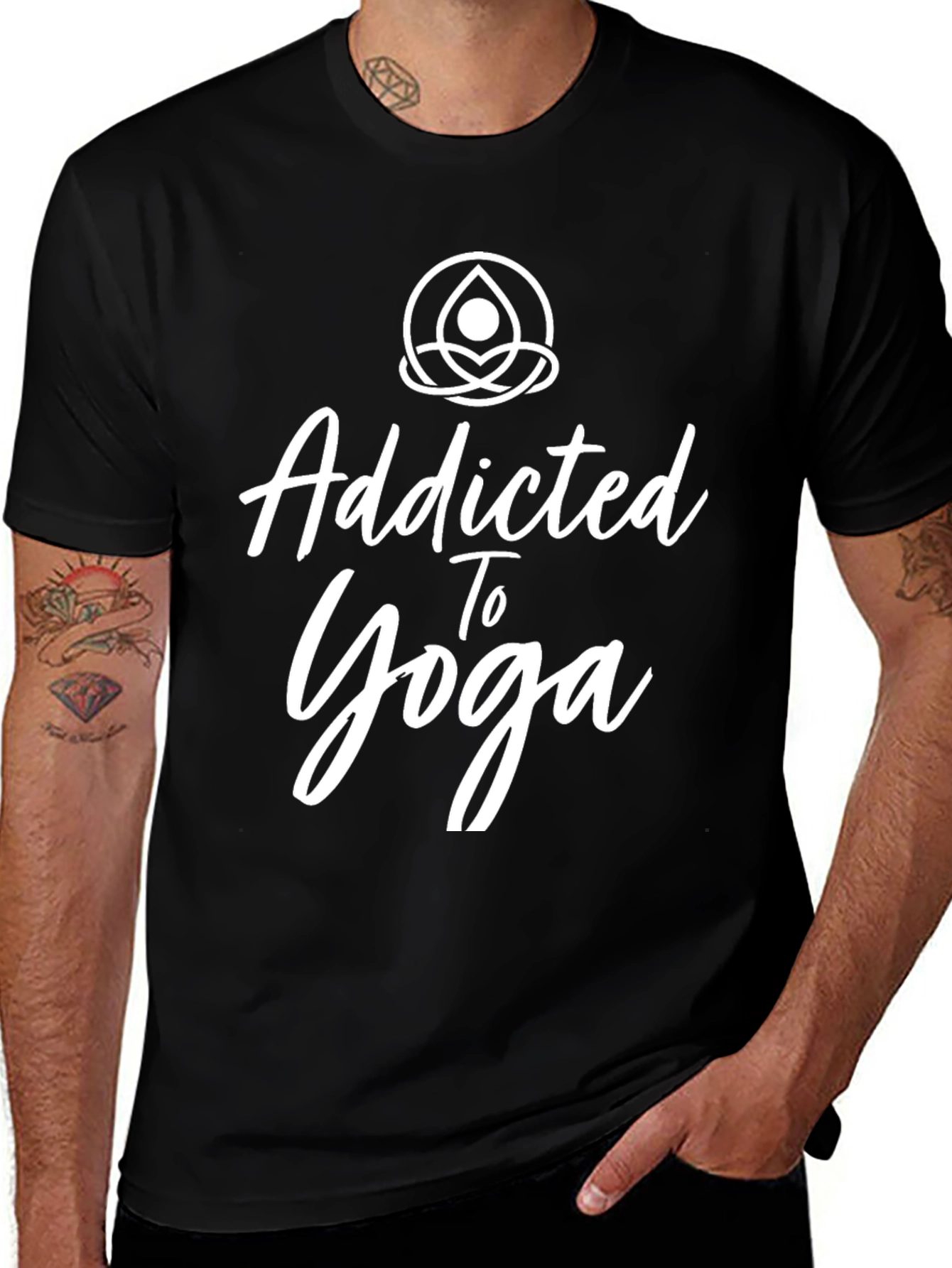 Addicted To Yoga Black T-Shirt