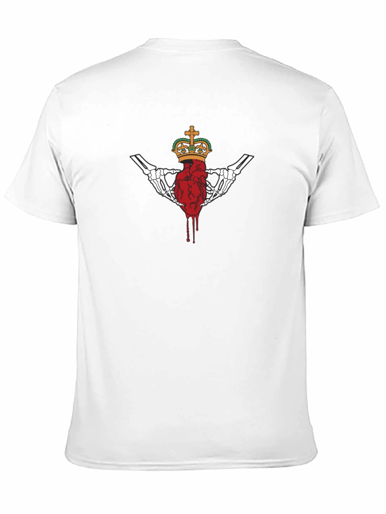 Bleeding Heart Crown Graphic Black T-Shirt