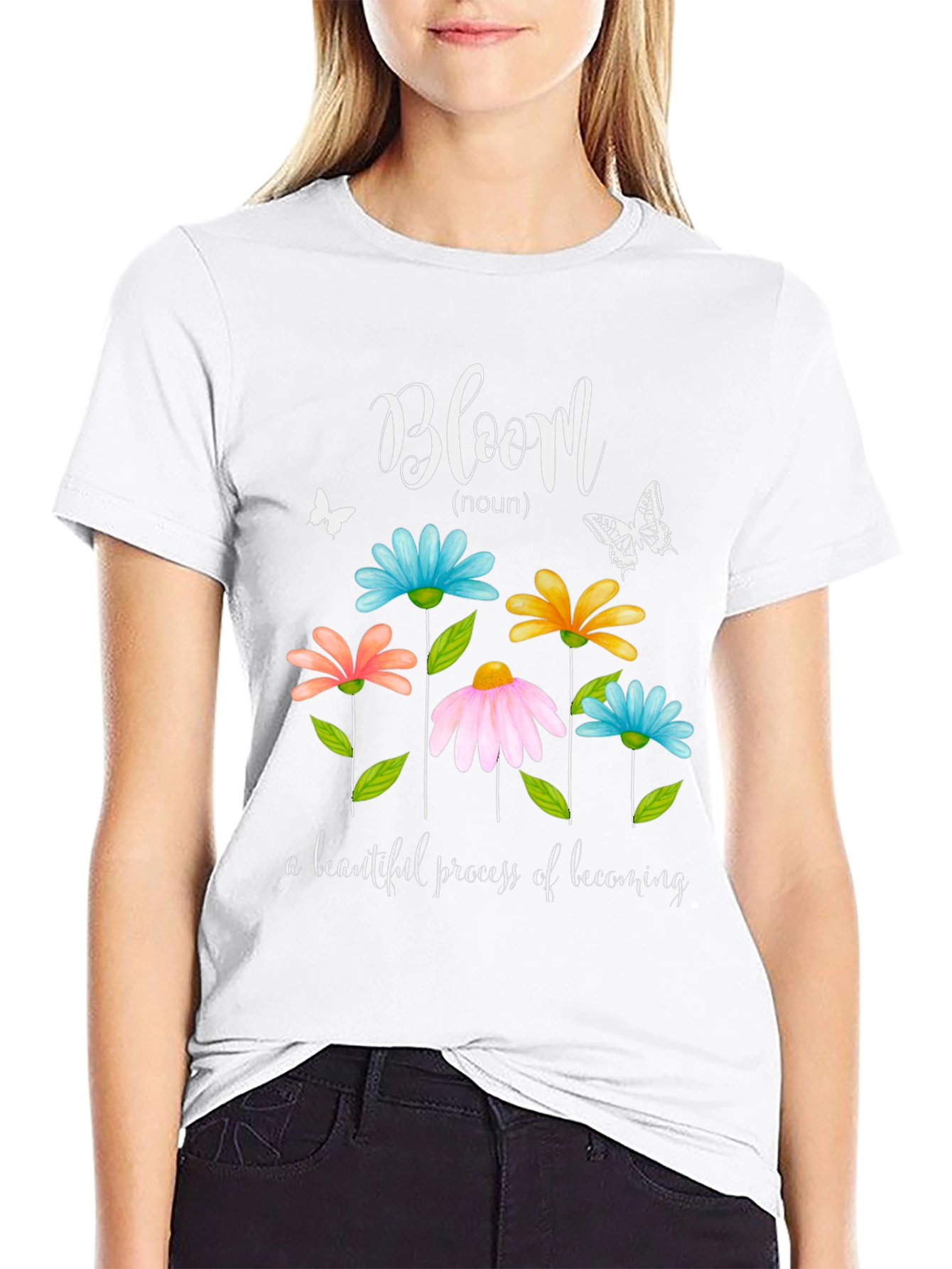Bloom Floral Graphic T-Shirt - Inspiring Design
