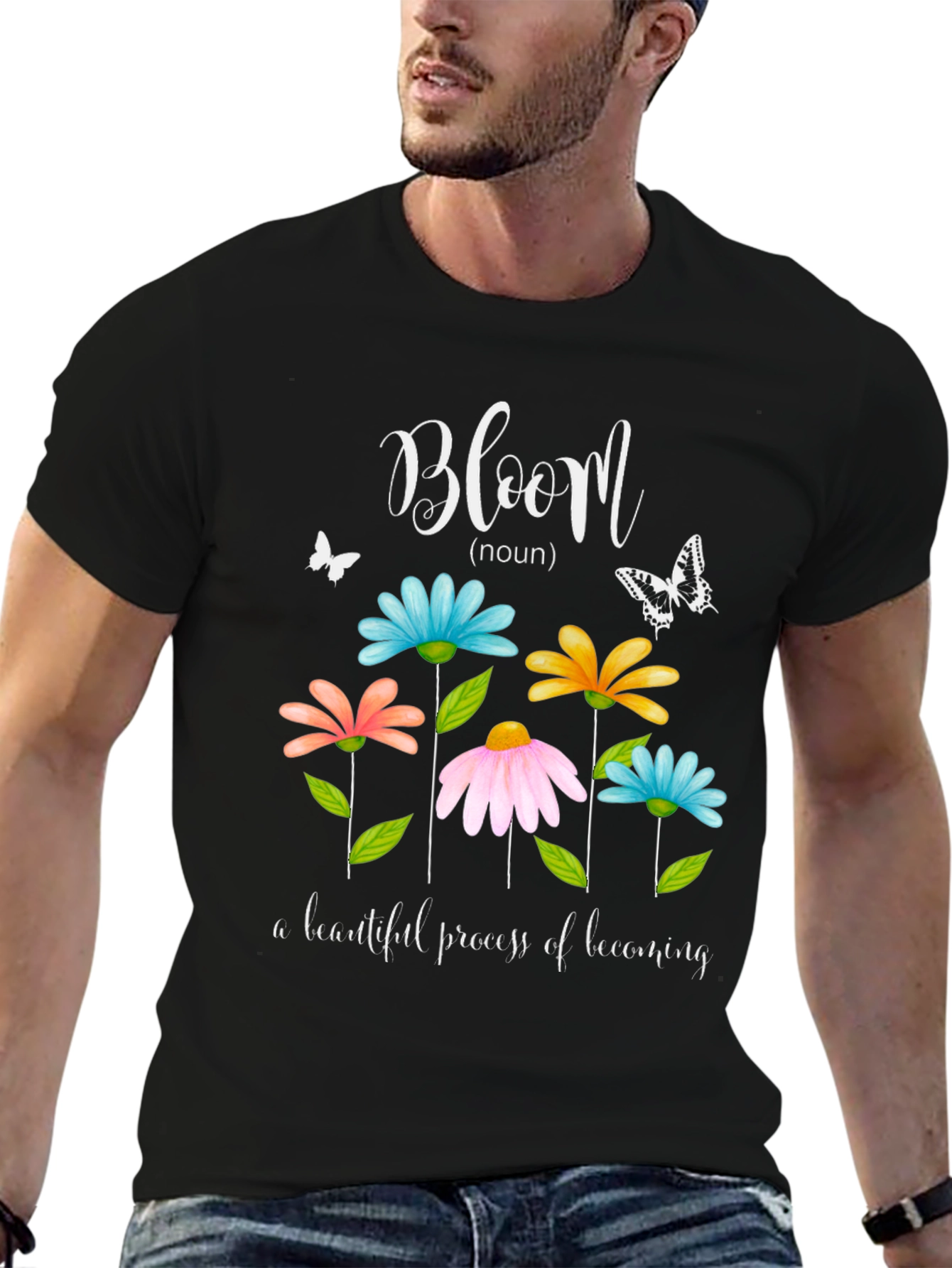 Bloom Floral Graphic T-Shirt - Inspiring Design