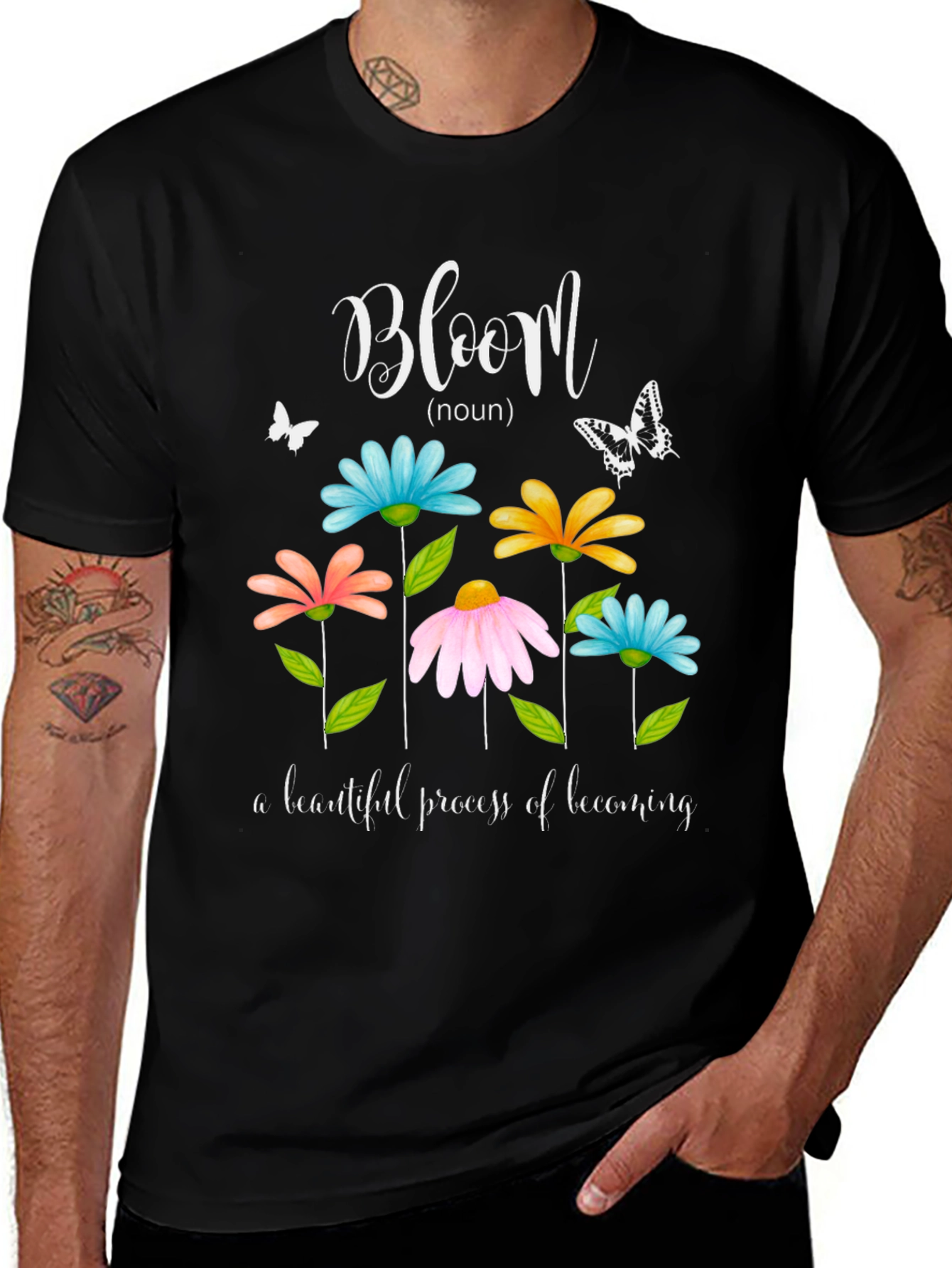 Bloom Floral Graphic T-Shirt - Inspiring Design