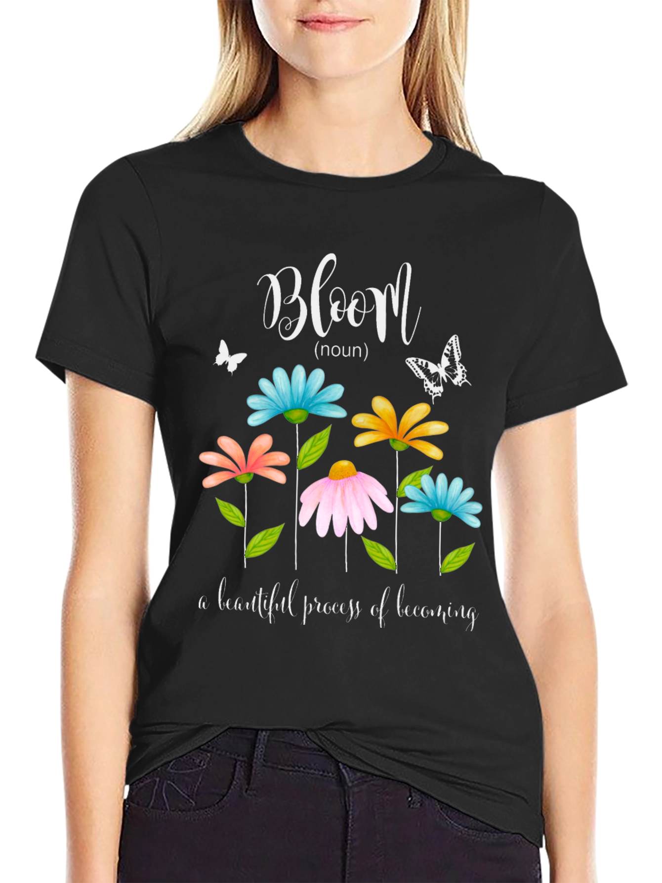 Bloom Floral Graphic T-Shirt - Inspiring Design