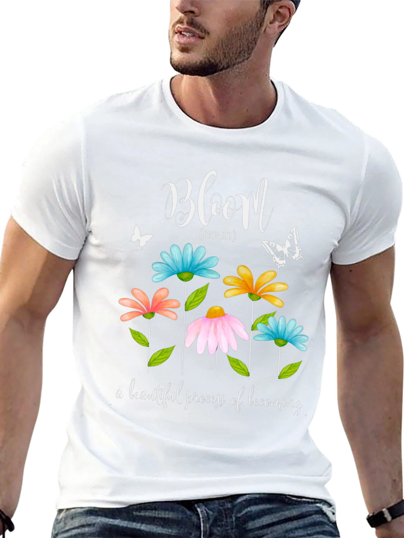 Bloom Floral Graphic T-Shirt - Inspiring Design
