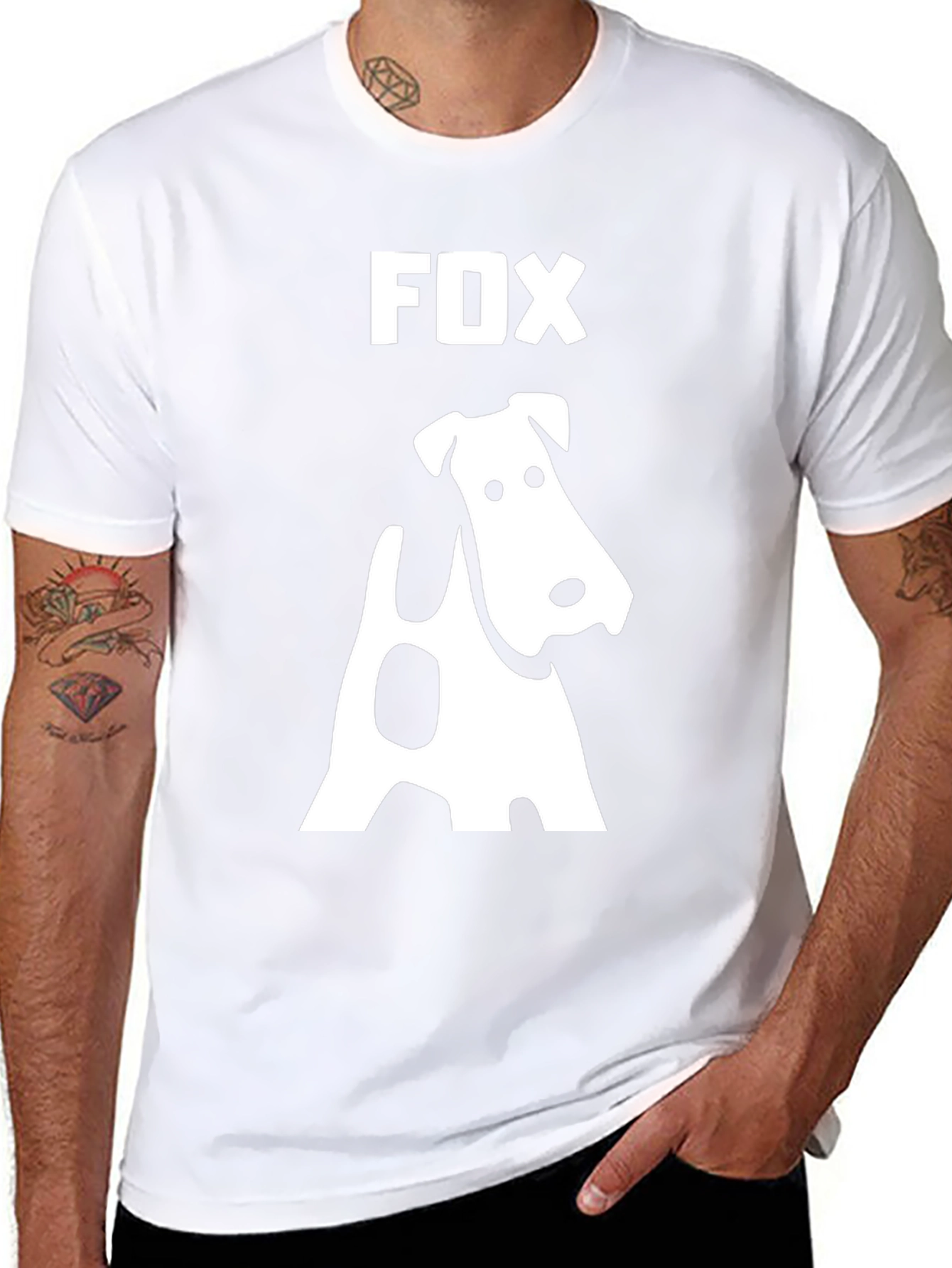 Fox Terrier Graphic T-Shirt - Stylish Dog Lover Tee