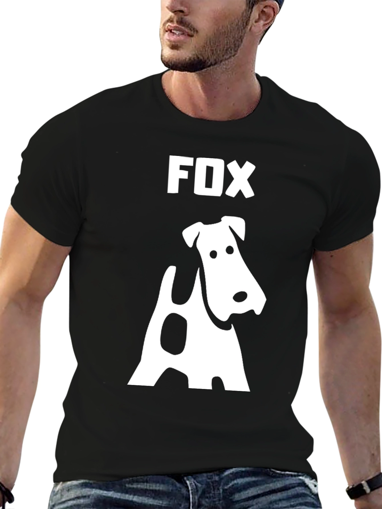 Fox Terrier Graphic T-Shirt - Stylish Dog Lover Tee