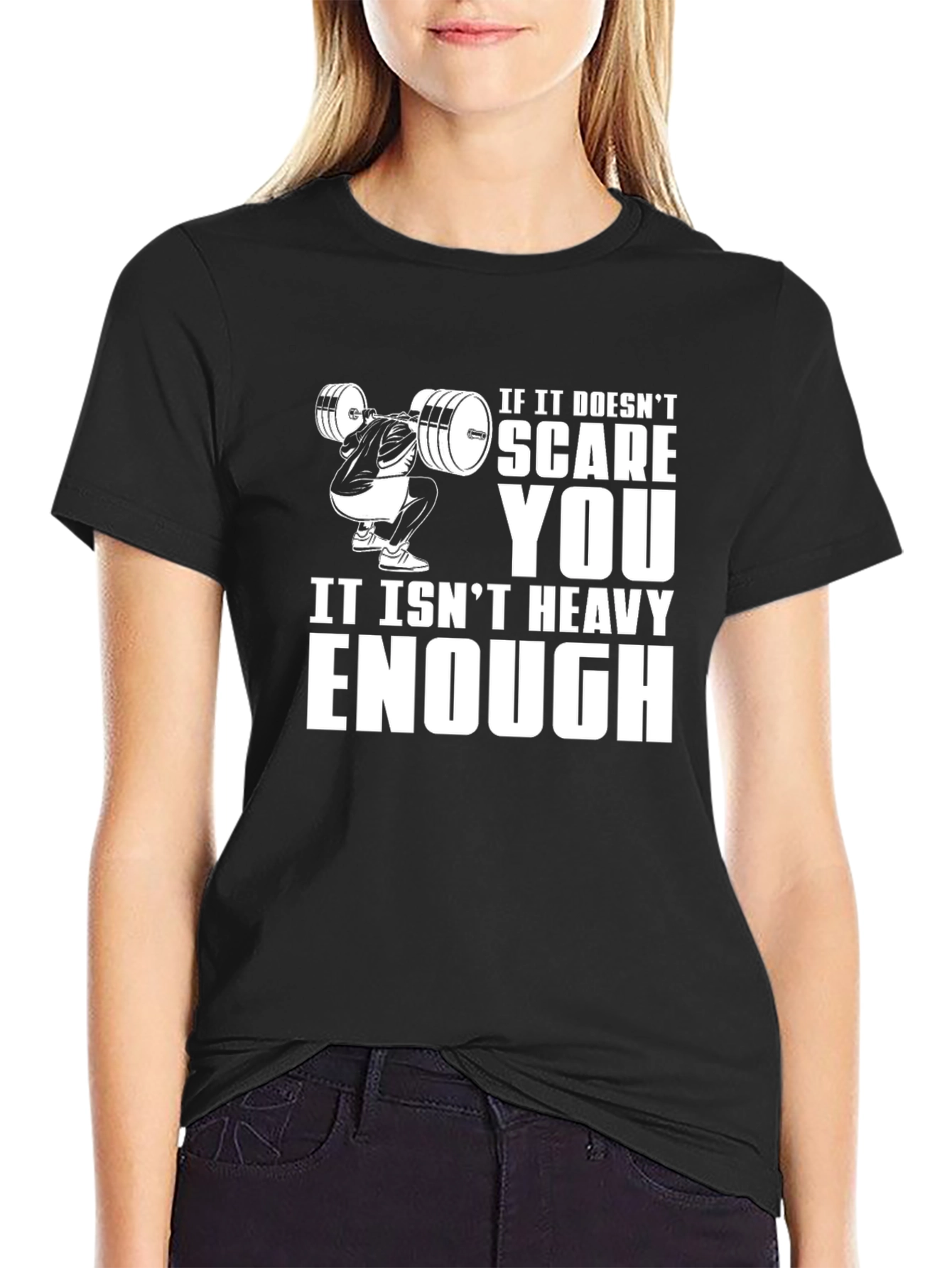 Heavy Enough Black Graphic T-Shirt