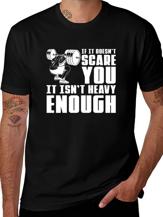 Heavy Enough Black Graphic T-Shirt
