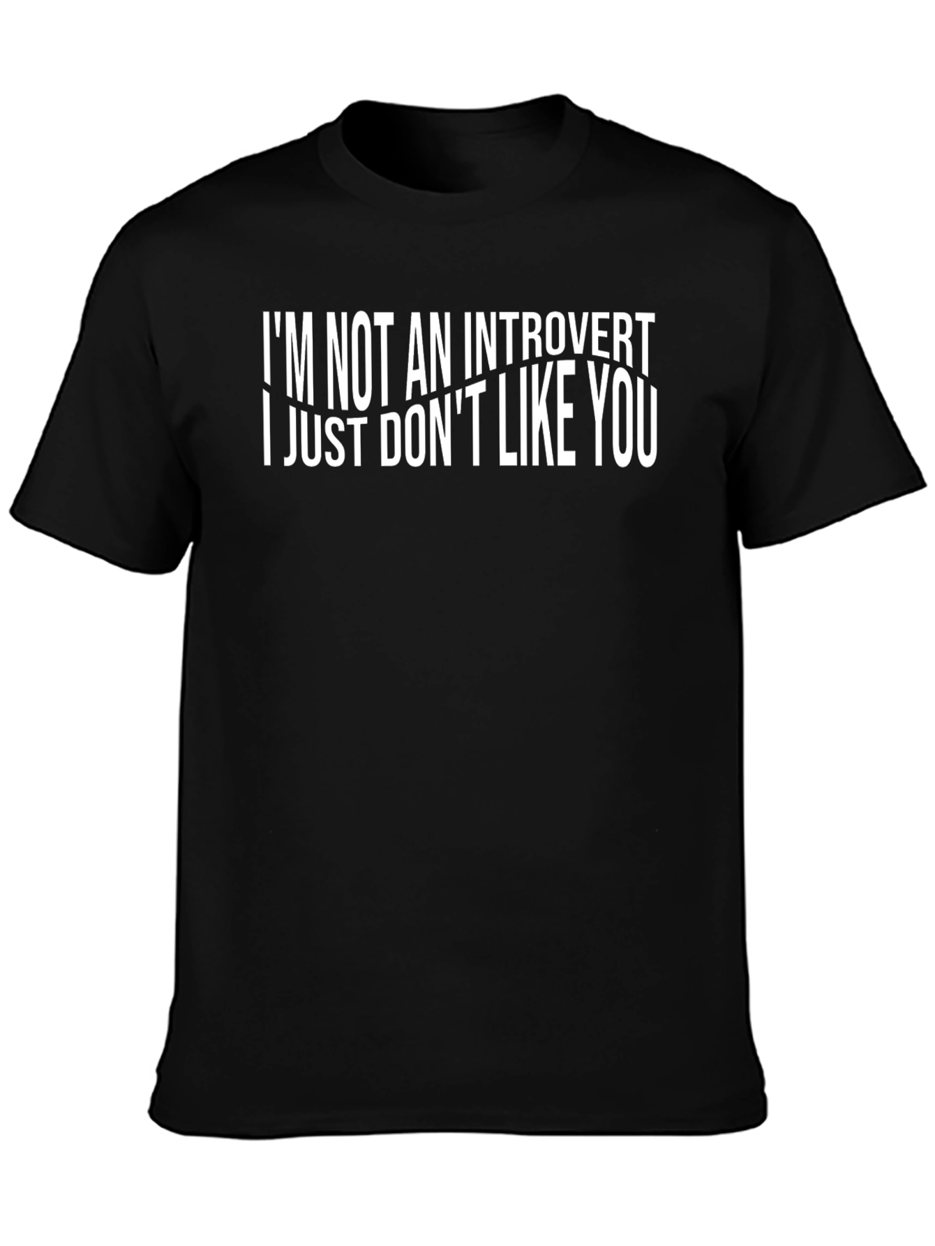 Introvert Humor Graphic Tee - Black
