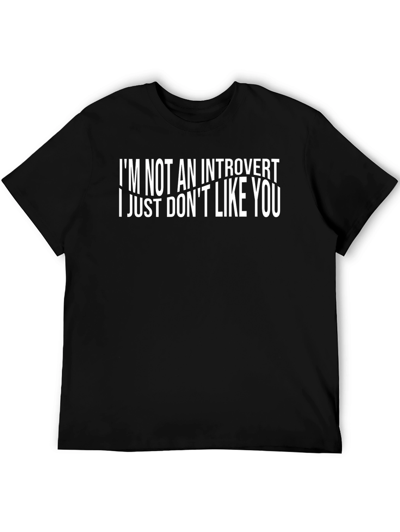 Introvert Humor Graphic Tee - Black
