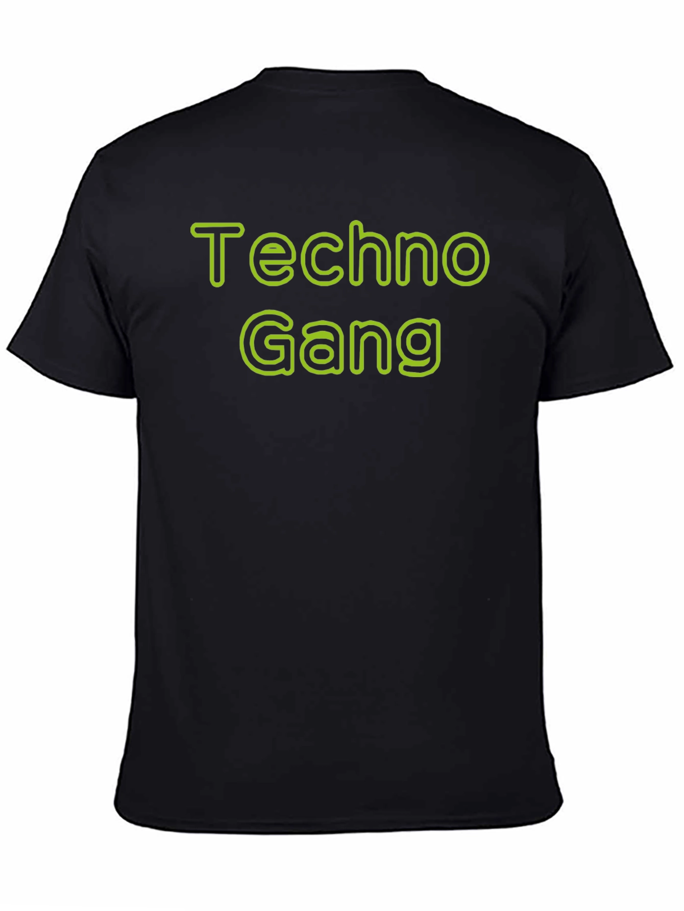 Techno Gang Graphic T-Shirt - Black Crew Neck Tee