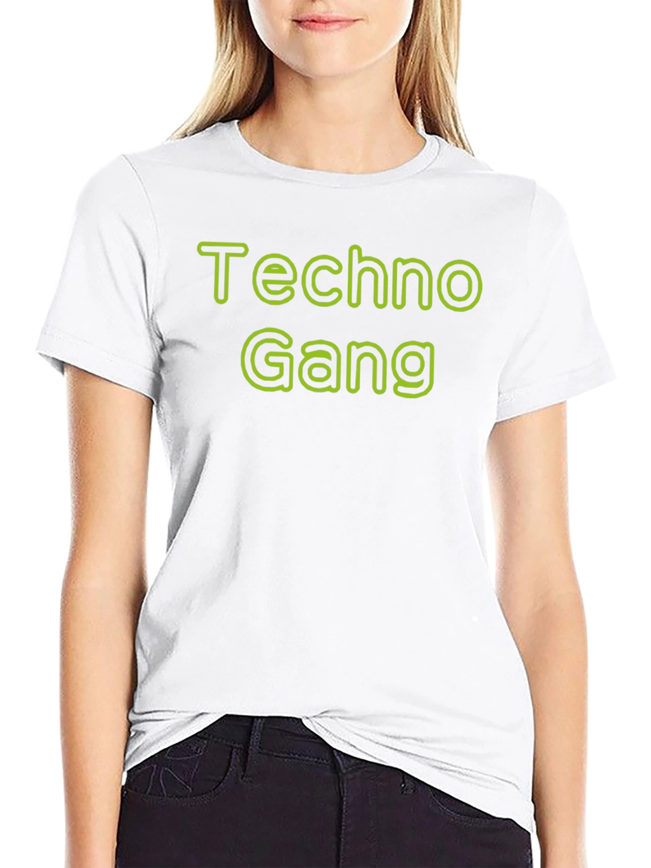 Techno Gang Graphic T-Shirt - Black Crew Neck Tee