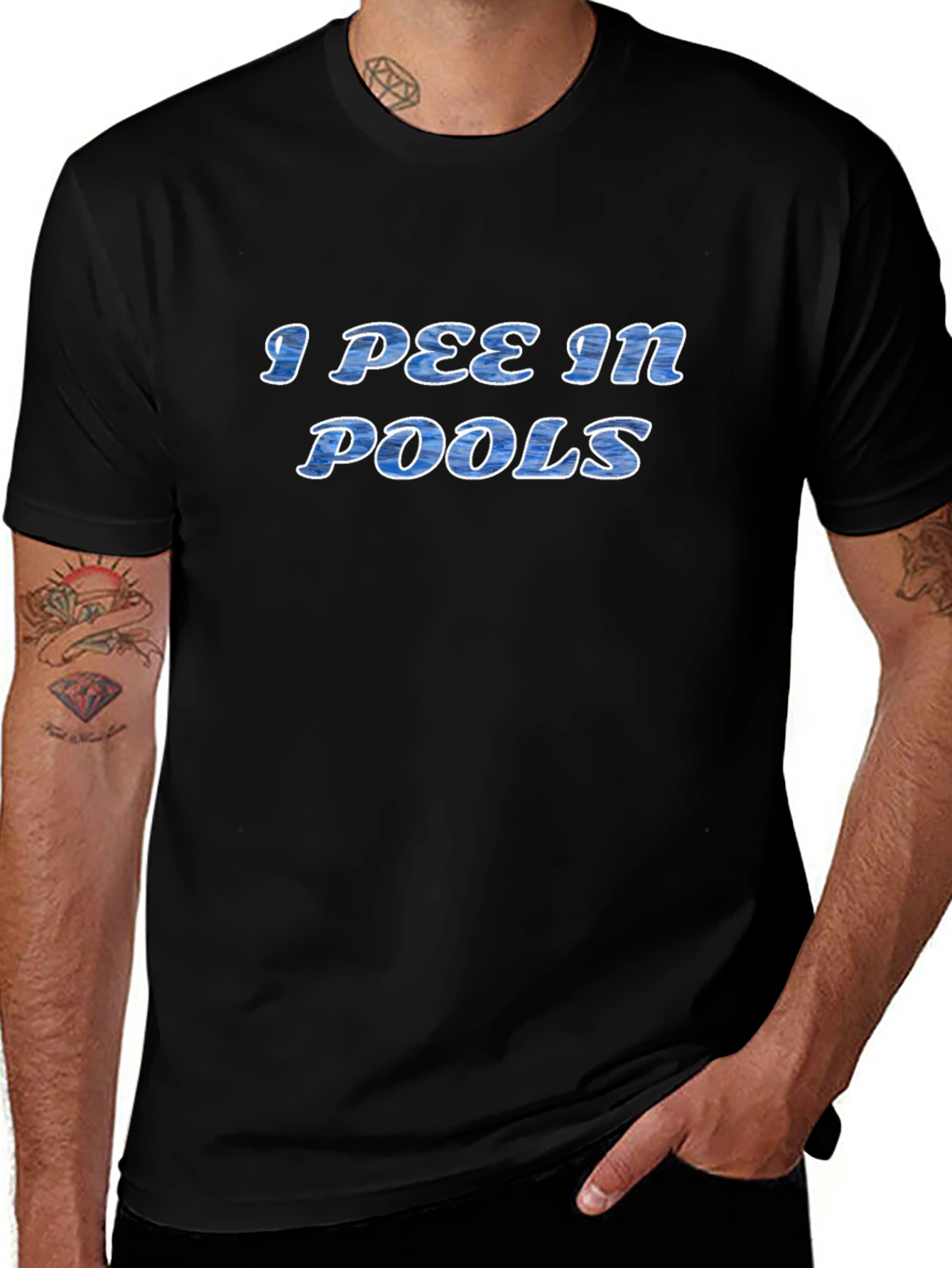 I Pee in Pools Graphic Tee - Novelty T-Shirt