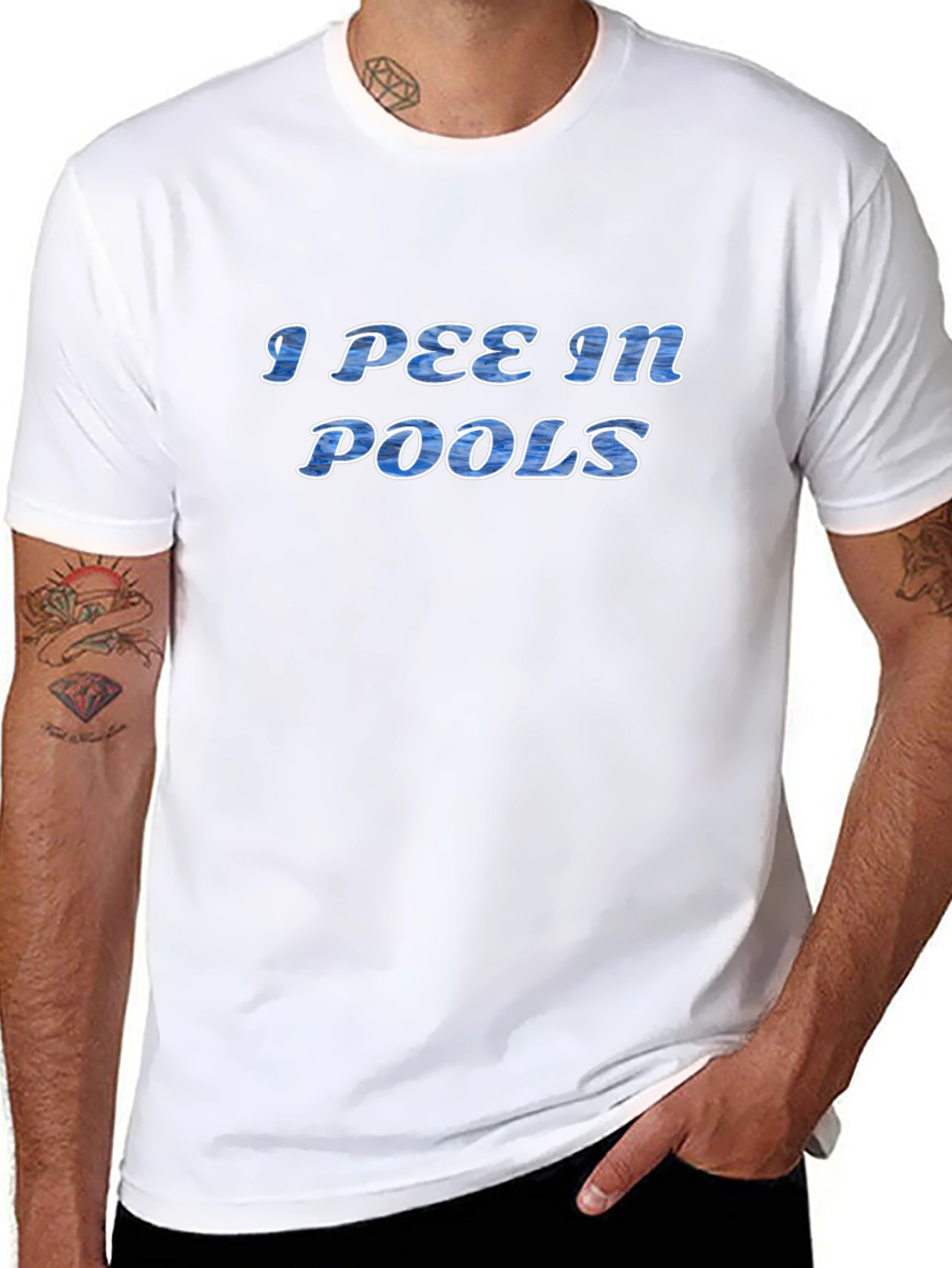 I Pee in Pools Graphic Tee - Novelty T-Shirt