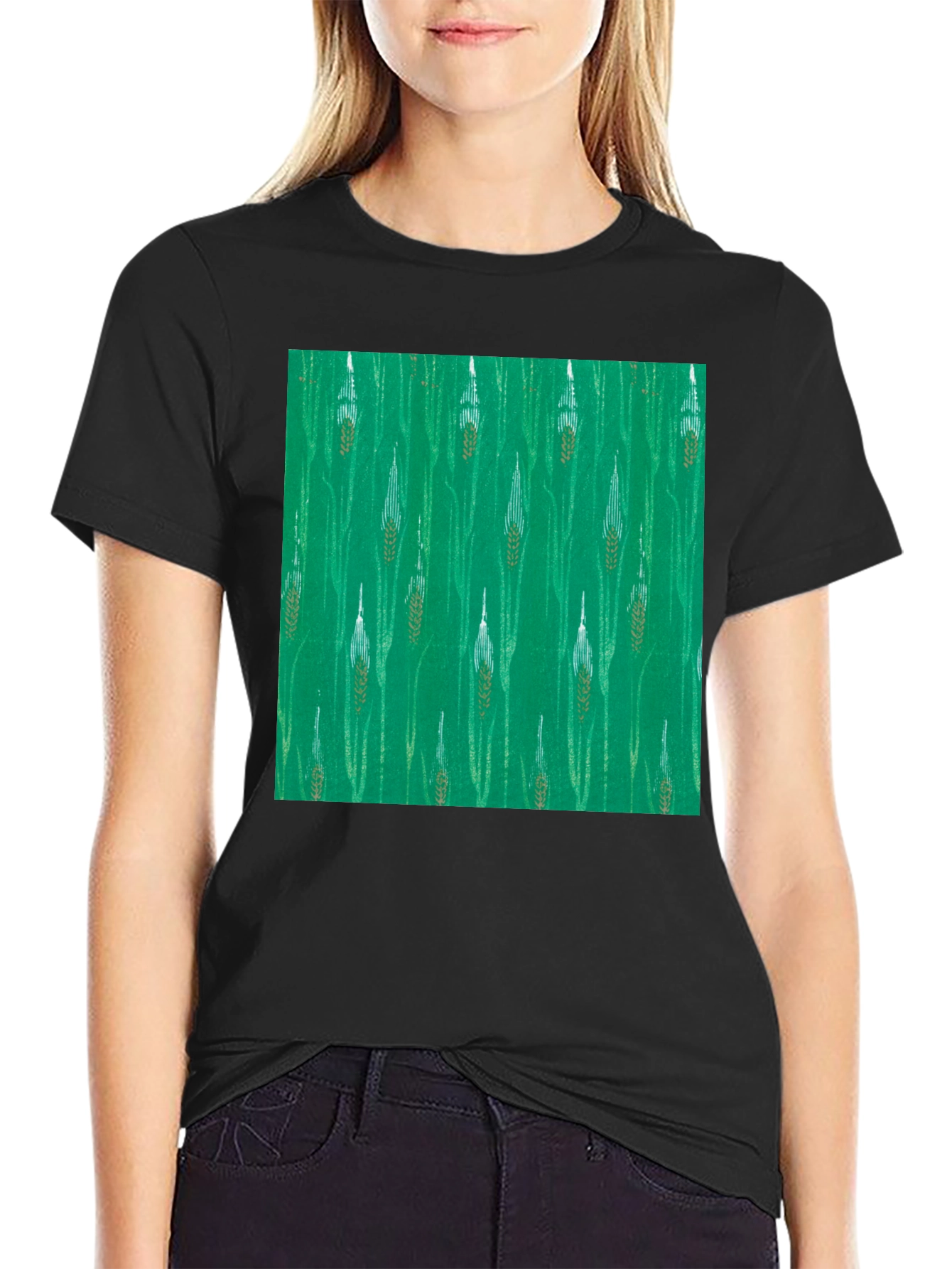 Wheat Print Tee - Nature Inspired Style