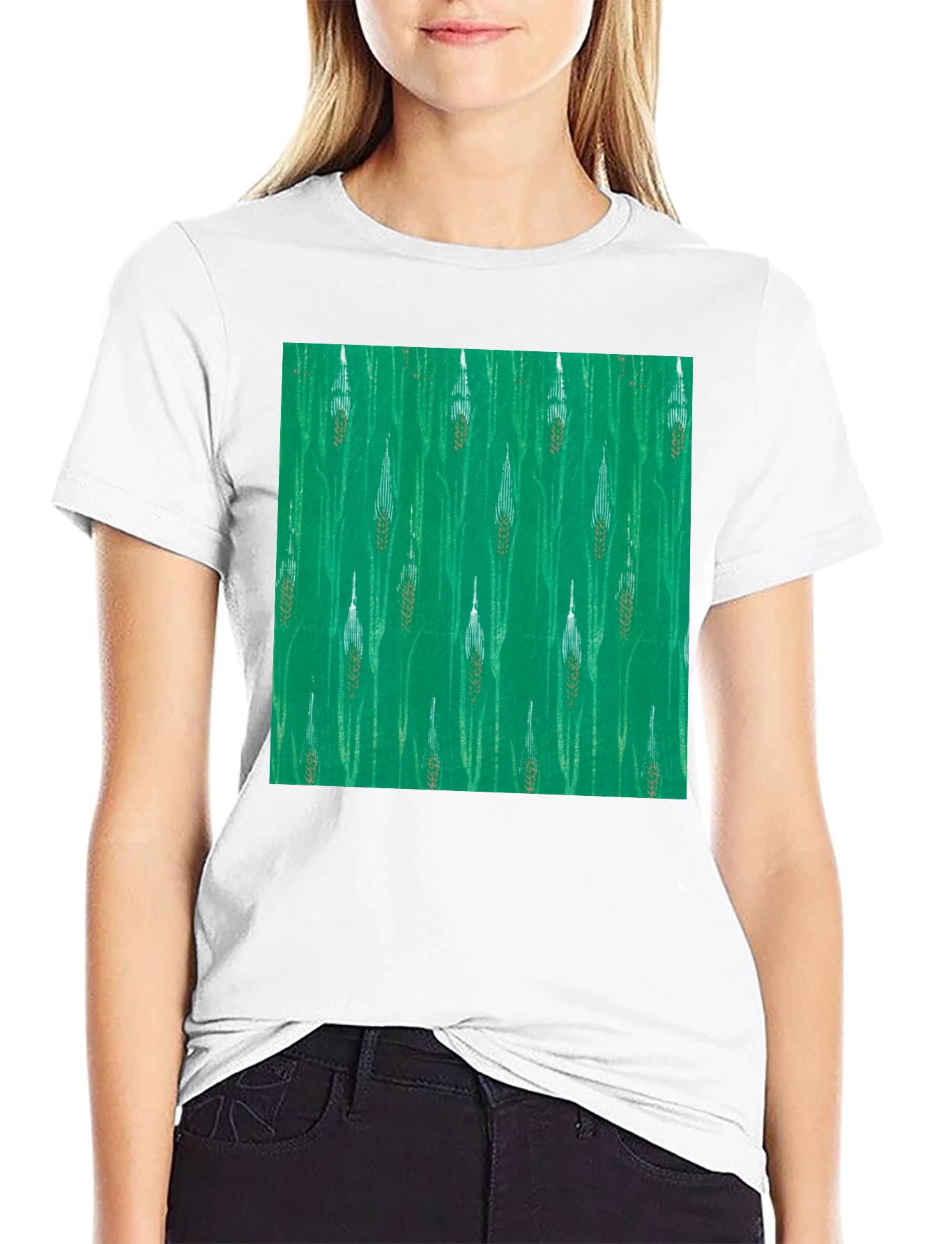 Wheat Print Tee - Nature Inspired Style