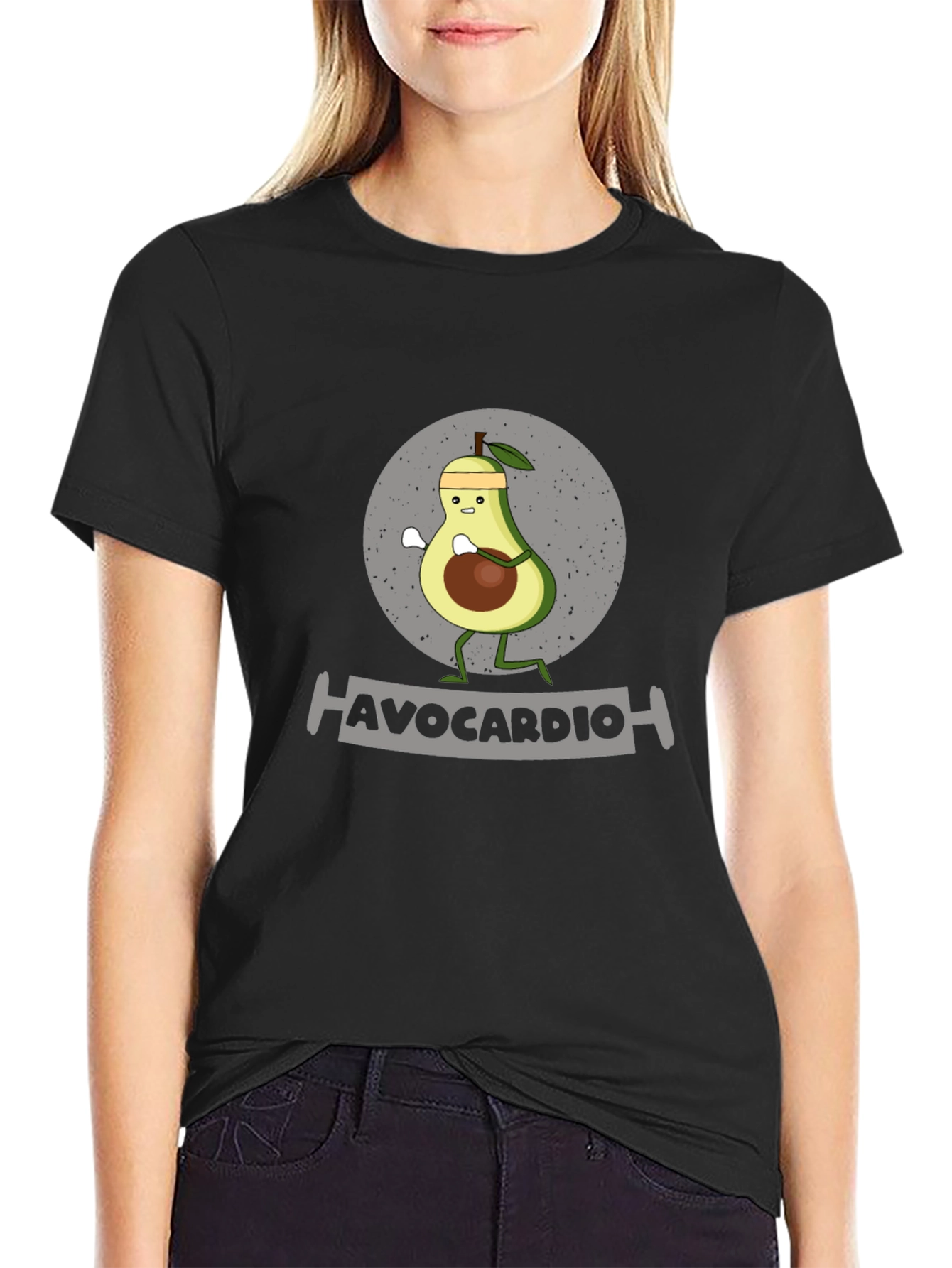 Avocardio Funny Avocado Workout Graphic T-Shirt