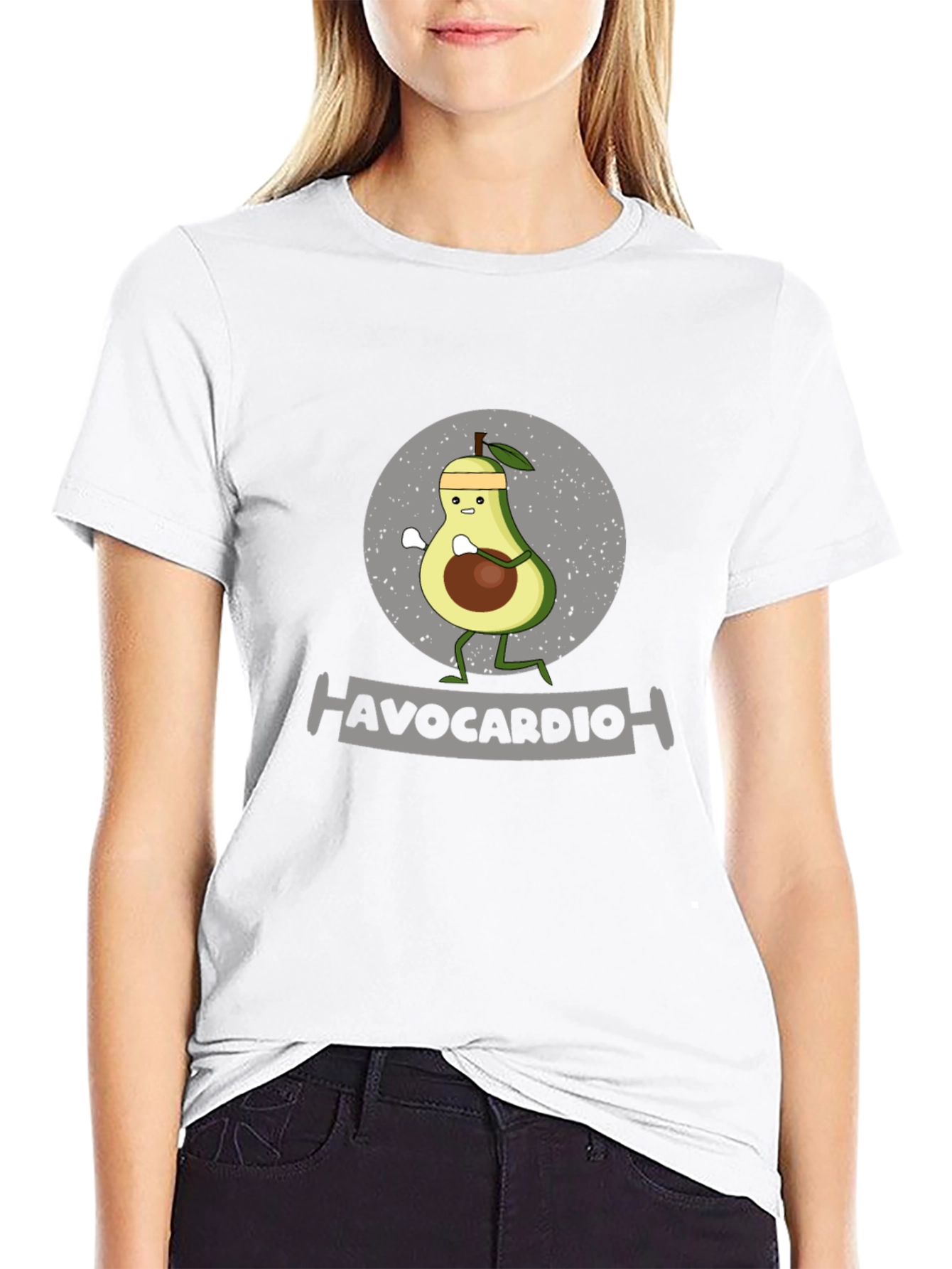 Avocardio Funny Avocado Workout Graphic T-Shirt