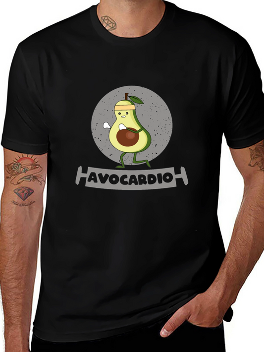 Avocardio Funny Avocado Workout Graphic T-Shirt