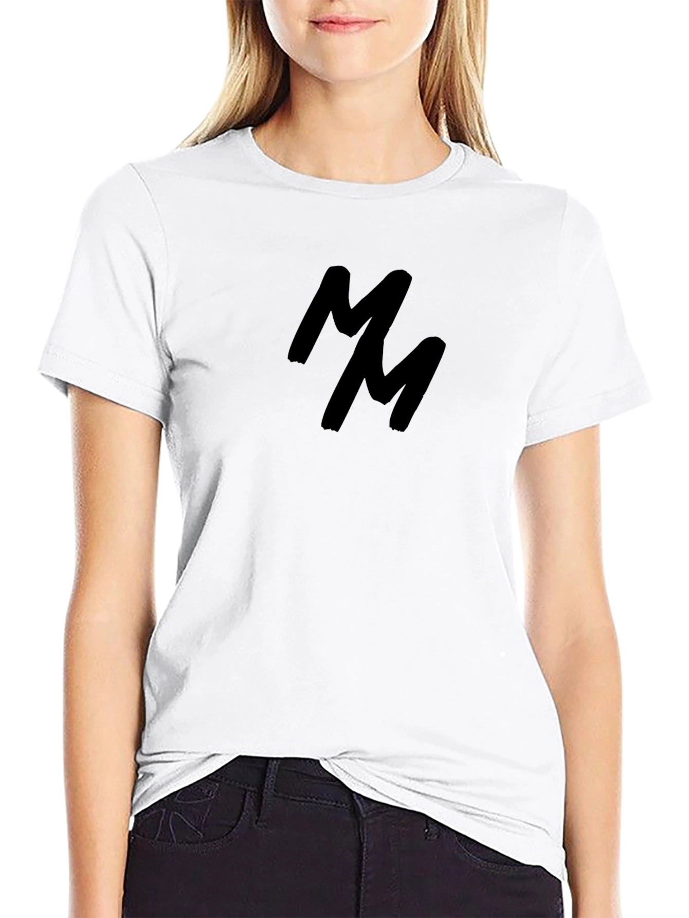 Black MM Logo T-Shirt - Casual Cotton Tee