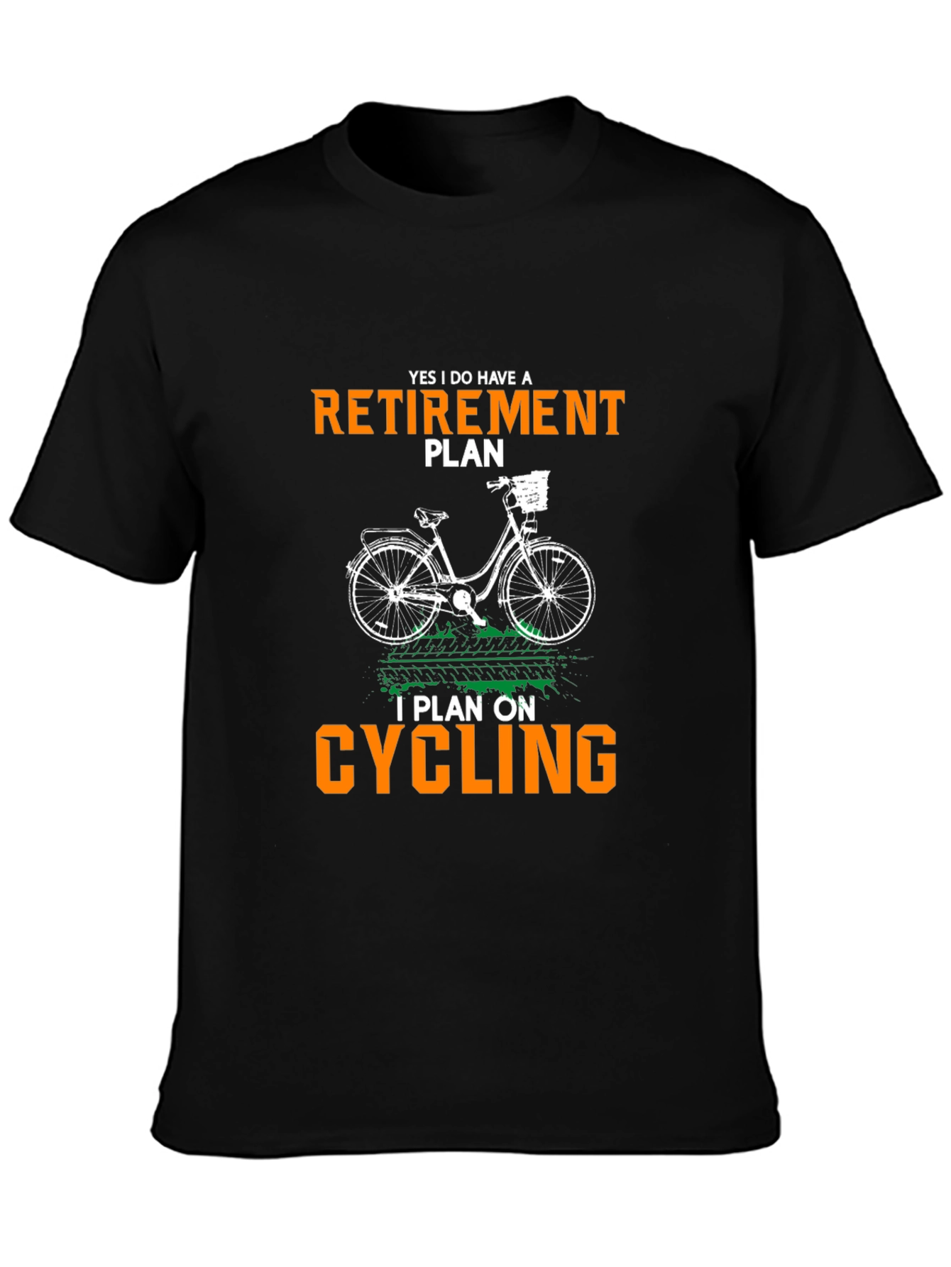 Retirement Cycling Plan Black T-Shirt