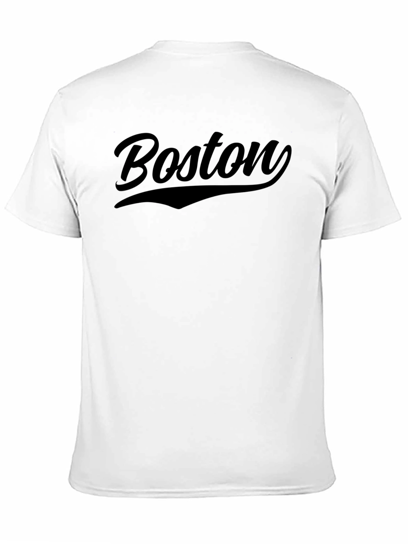 Boston Script Black T-Shirt