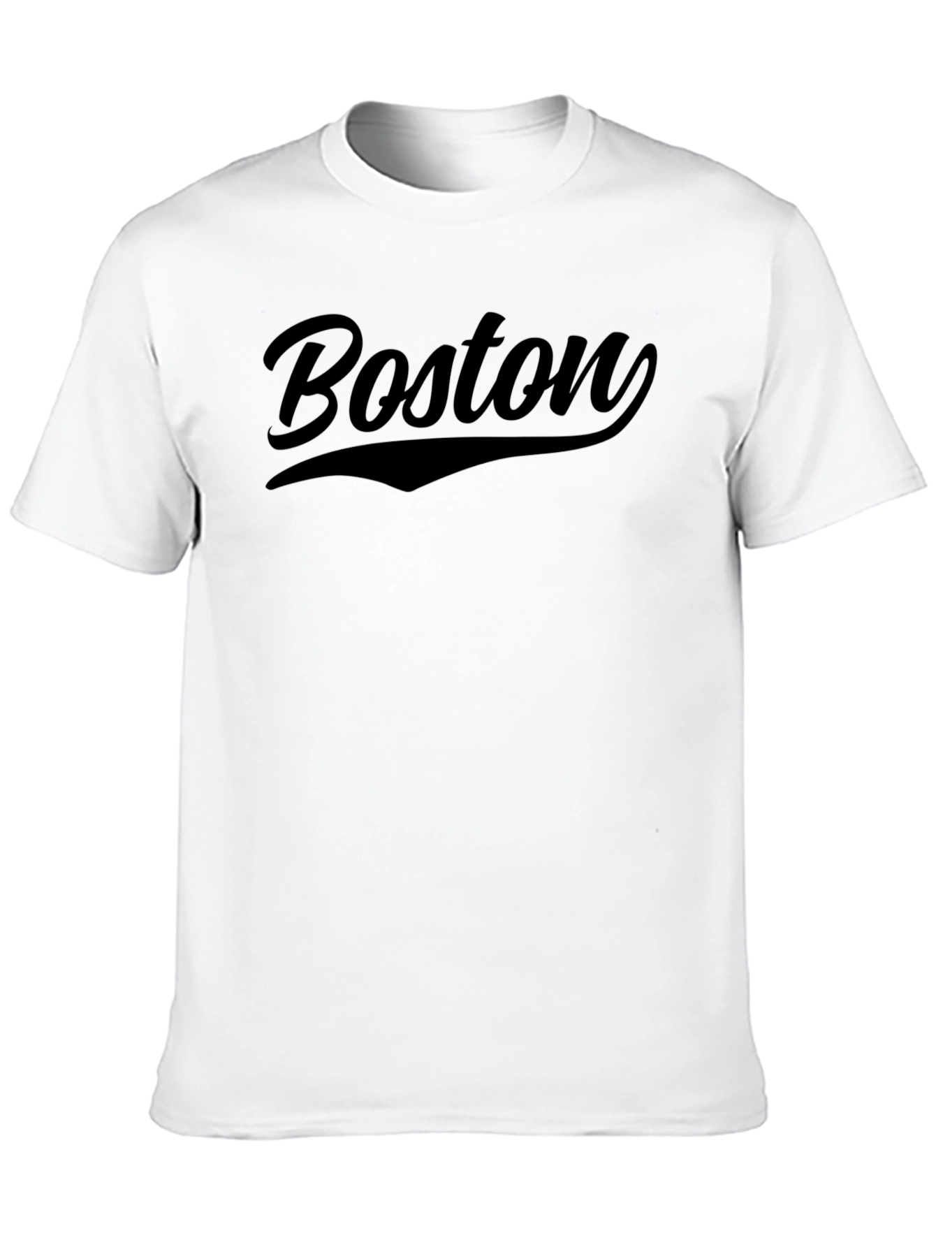 Boston Script Black T-Shirt
