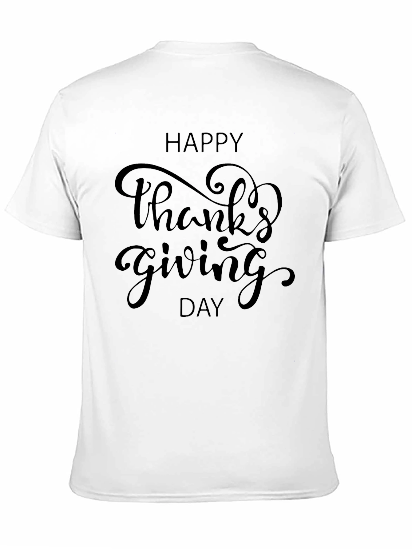 Happy Thanksgiving Day Black T-Shirt