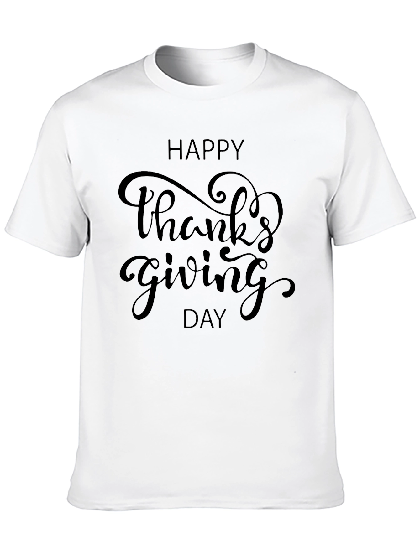 Happy Thanksgiving Day Black T-Shirt