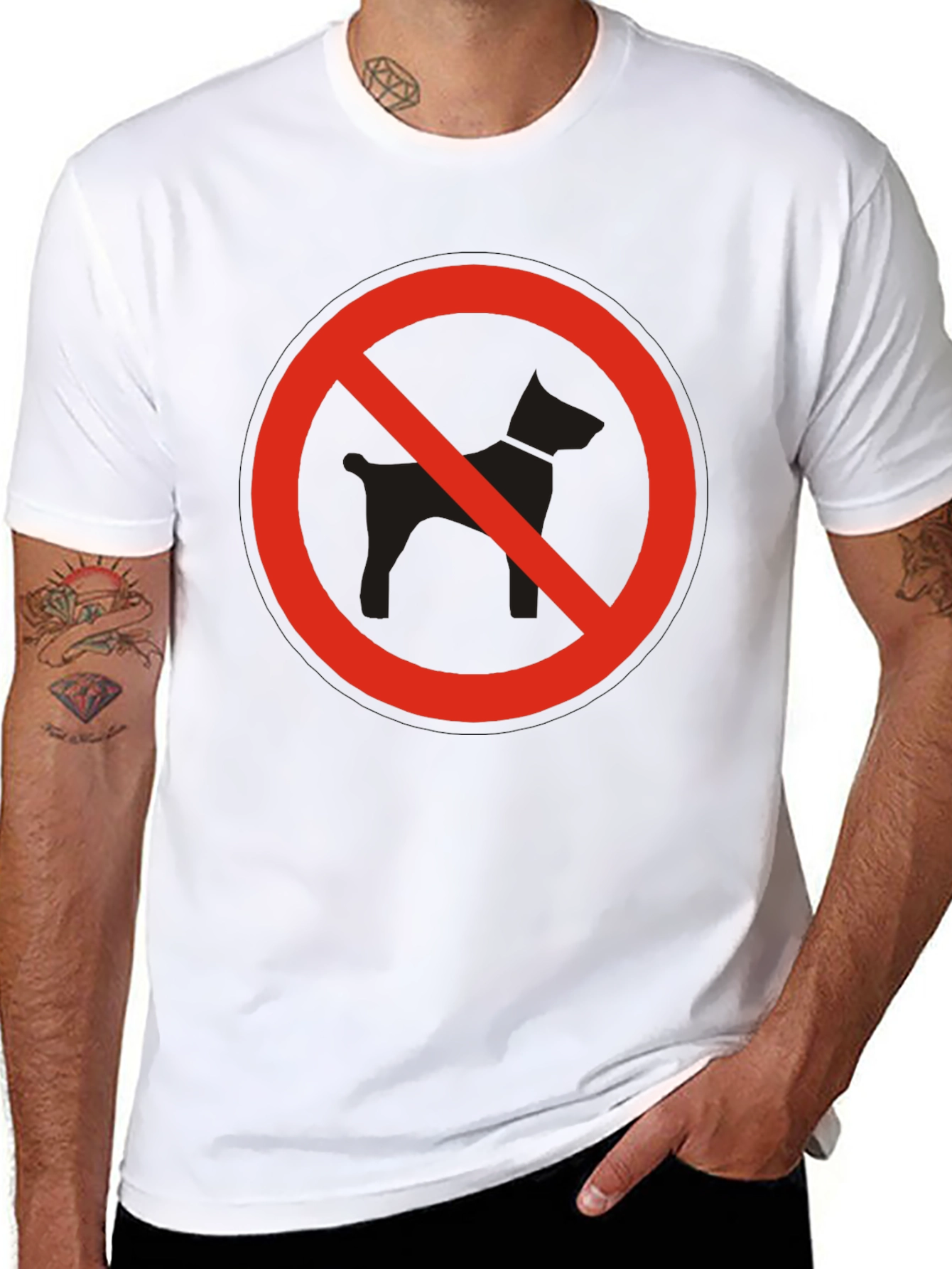 No Dogs Allowed Graphic T-Shirt