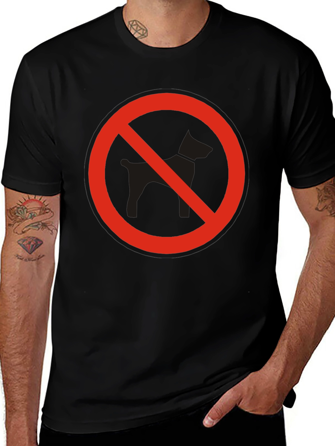 No Dogs Allowed Graphic T-Shirt