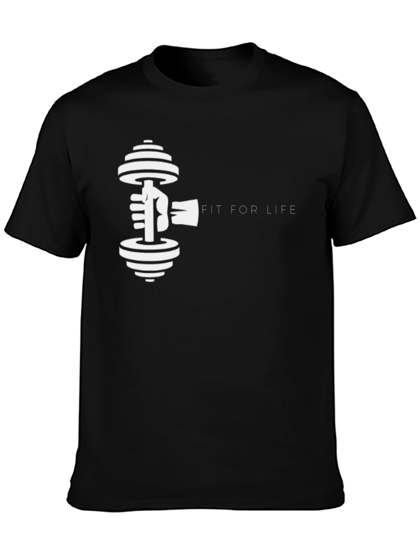 Fit For Life Black Graphic Tee
