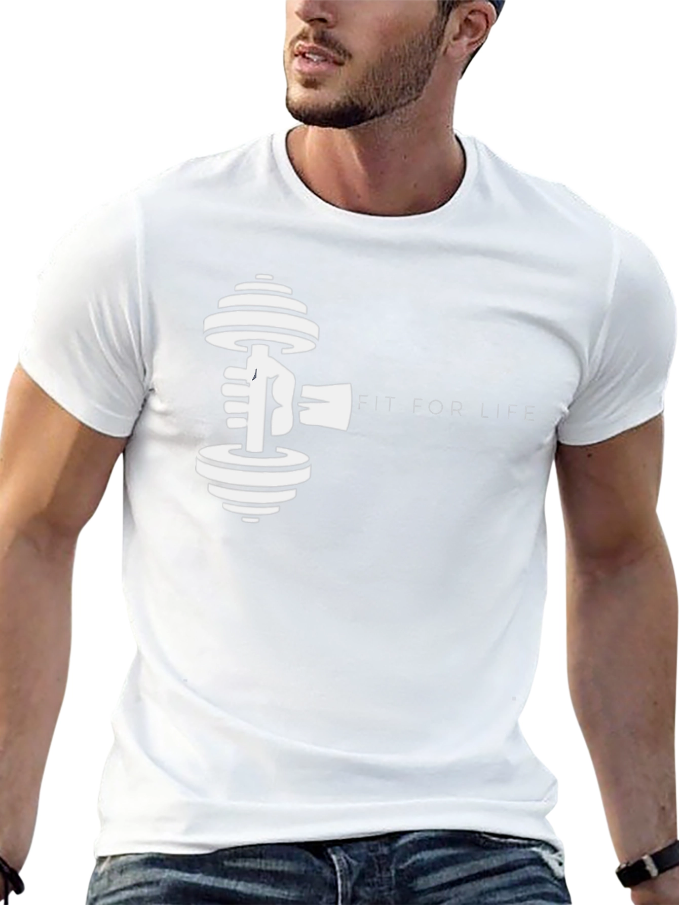 Fit For Life Black Graphic Tee