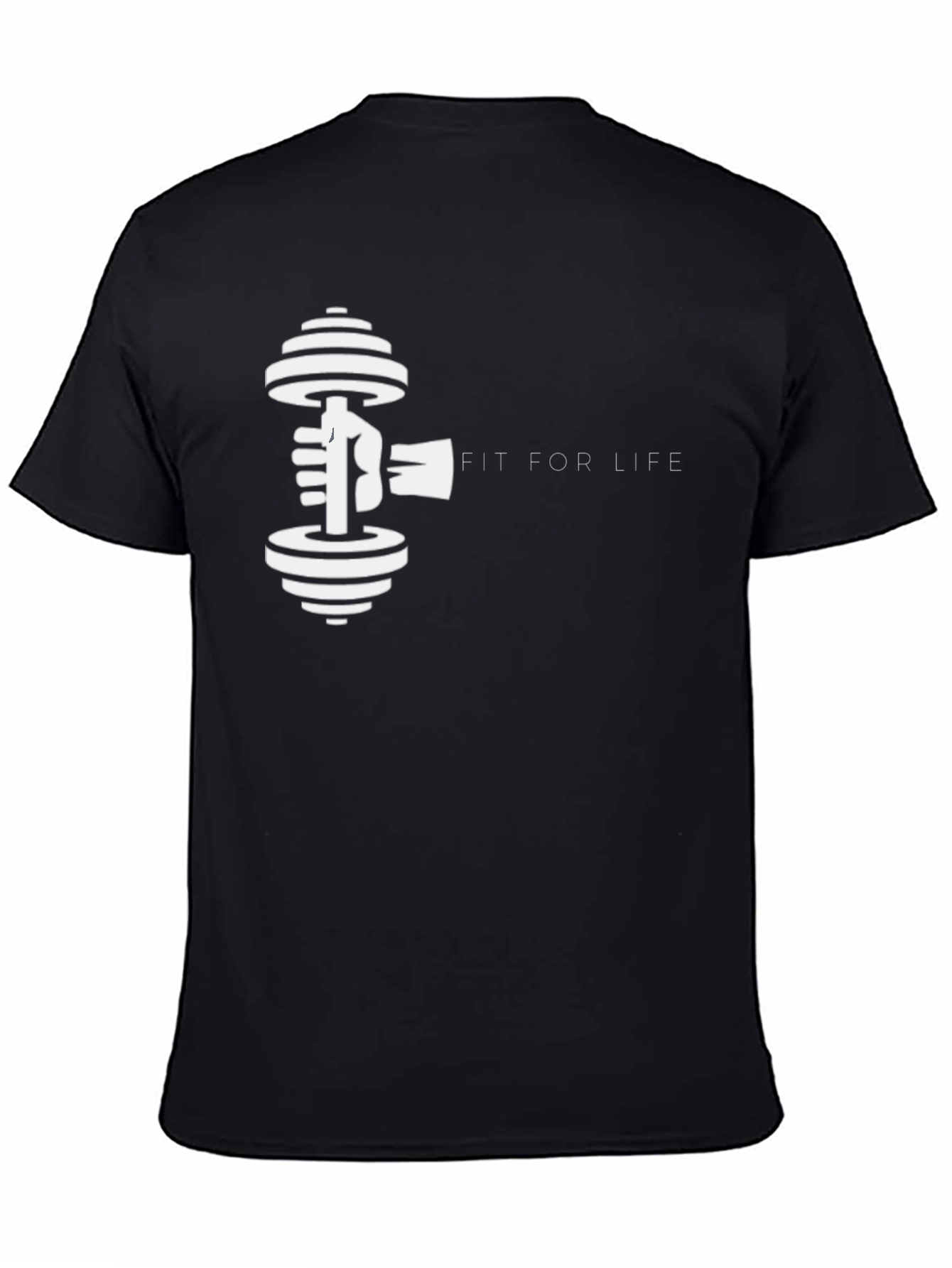 Fit For Life Black Graphic Tee