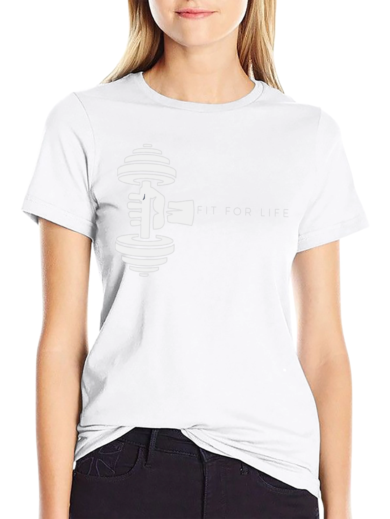Fit For Life Black Graphic Tee