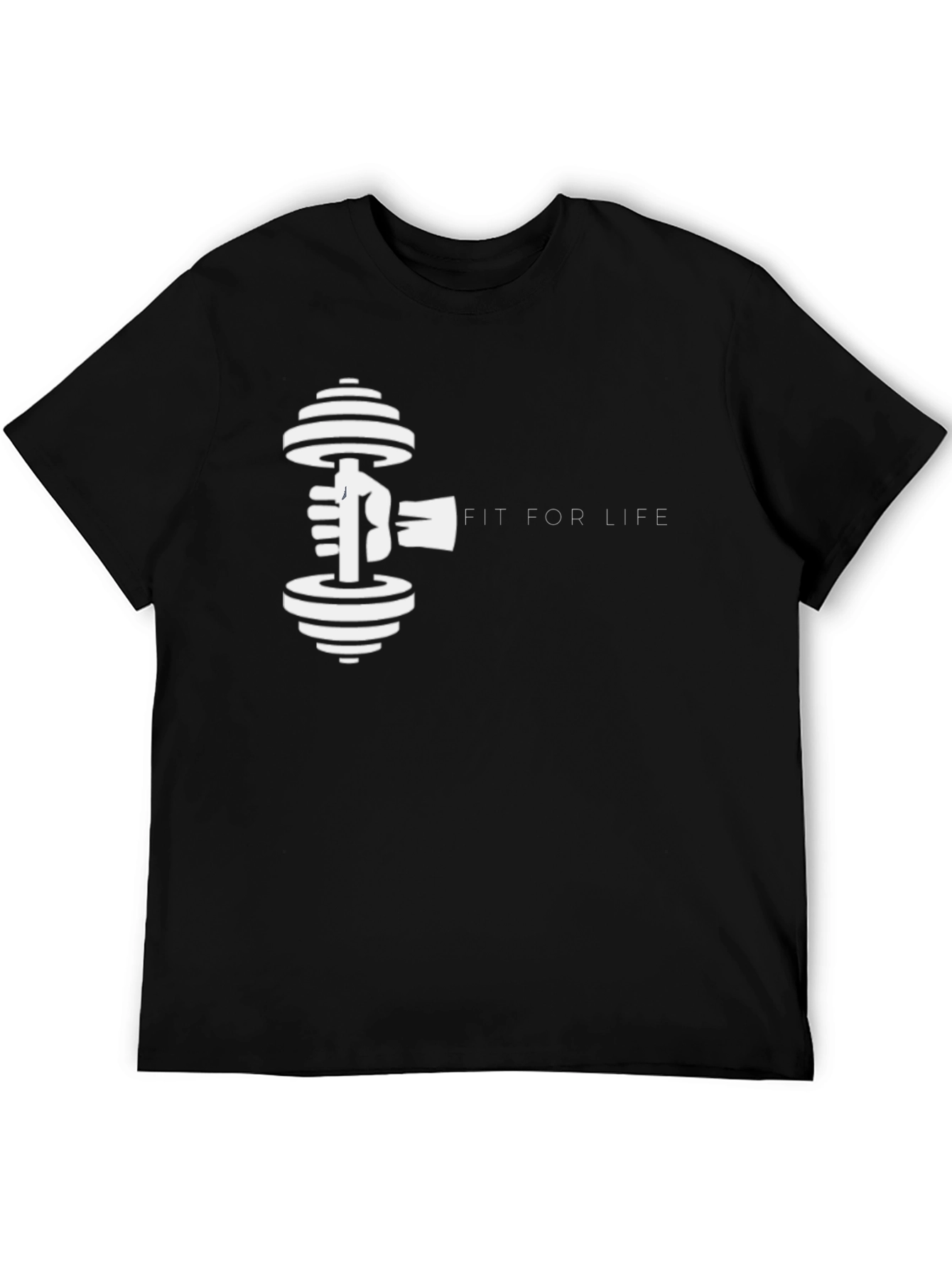 Fit For Life Black Graphic Tee