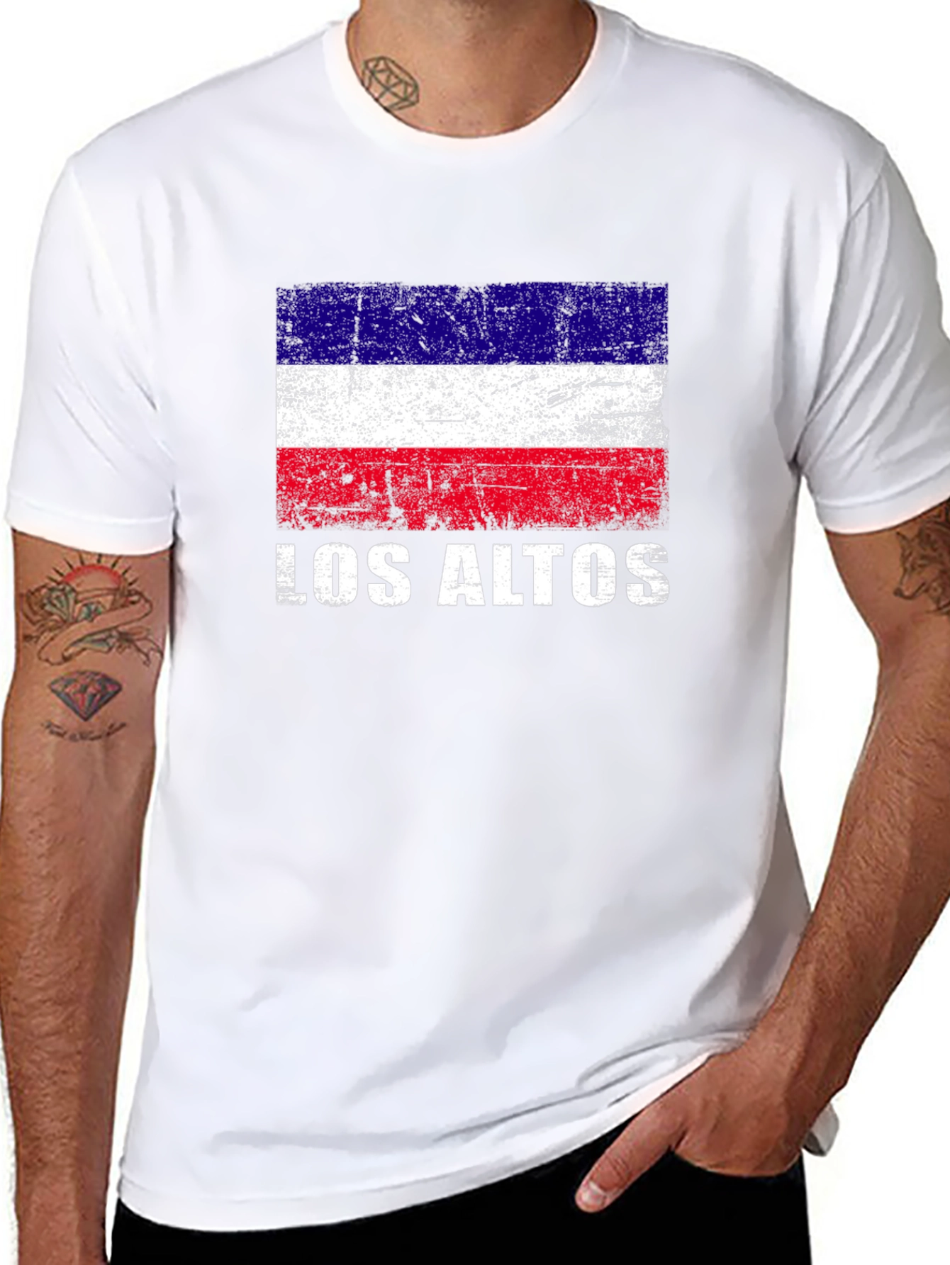 Los Altos Flag Graphic T-Shirt - Black