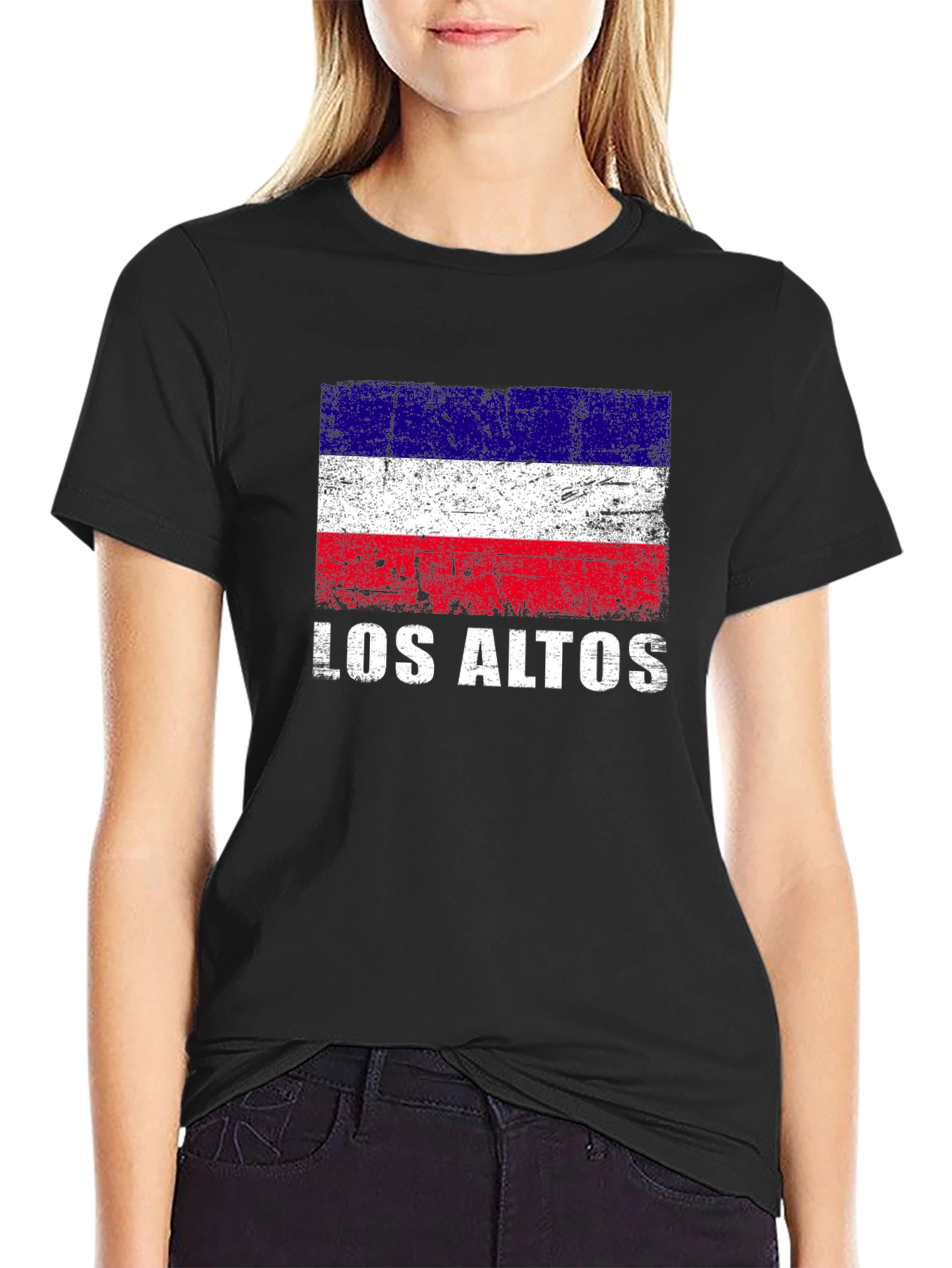 Los Altos Flag Graphic T-Shirt - Black