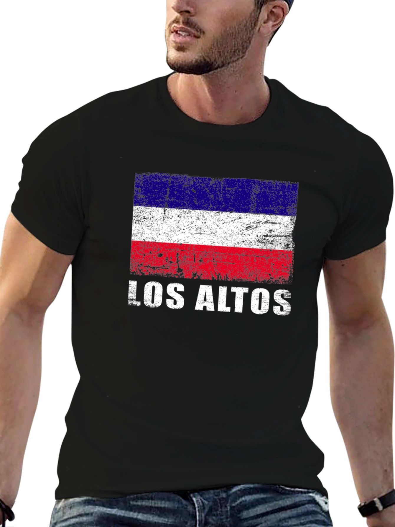 Los Altos Flag Graphic T-Shirt - Black