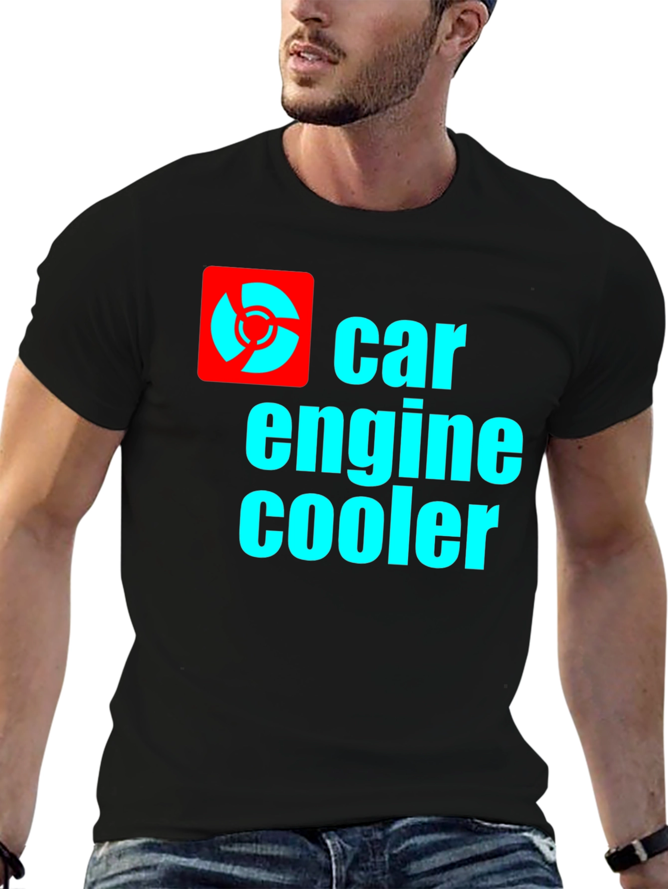 Car Engine Cooler T-Shirt - Black