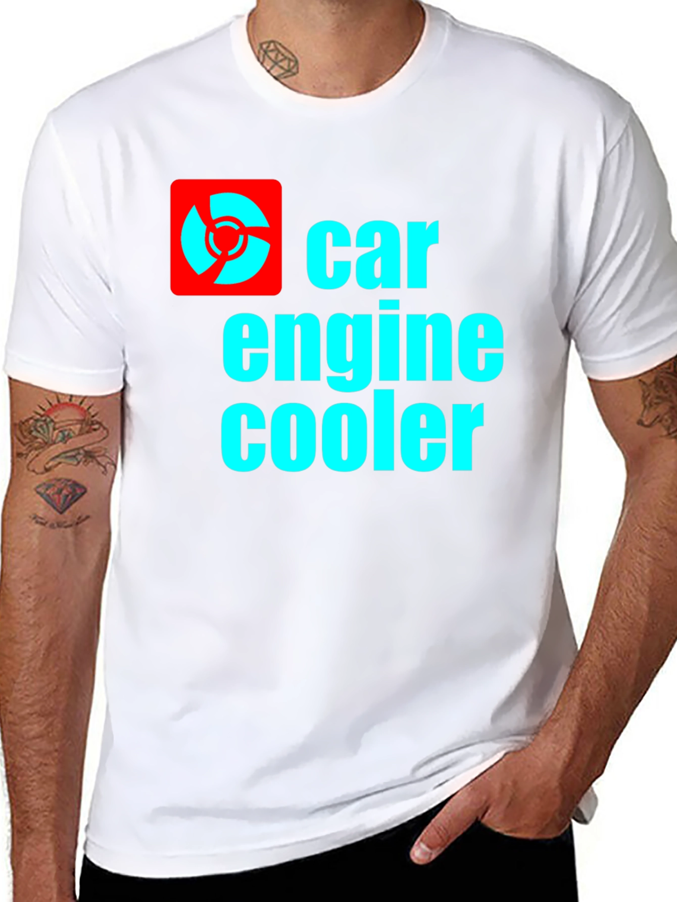 Car Engine Cooler T-Shirt - Black