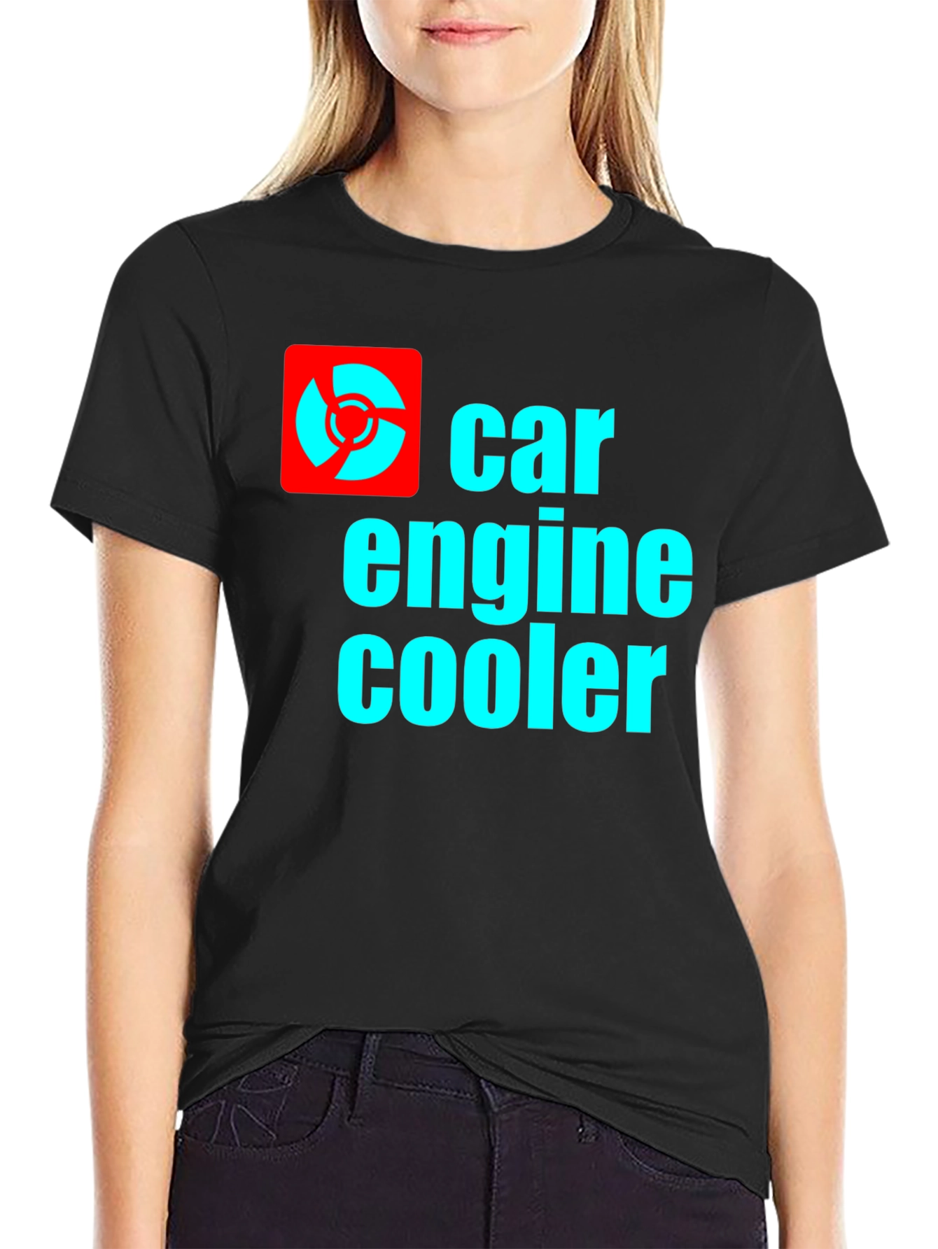 Car Engine Cooler T-Shirt - Black
