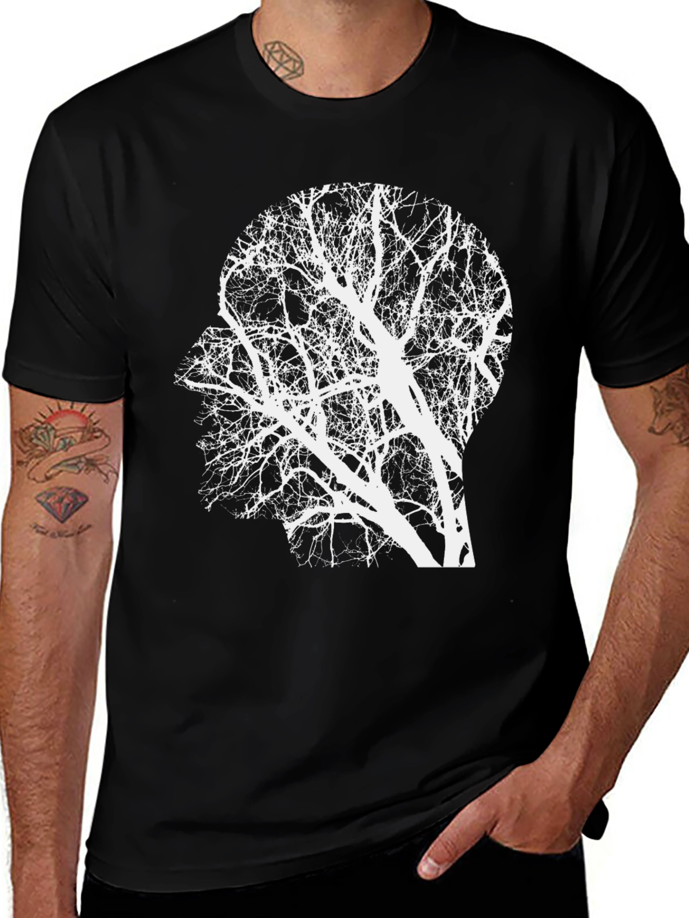 Mind Tree Graphic Tee - Thoughtful Design T-Shirt