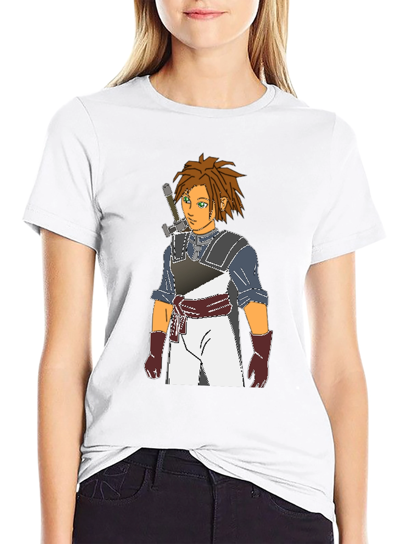 Anime Character Graphic Black T-Shirt