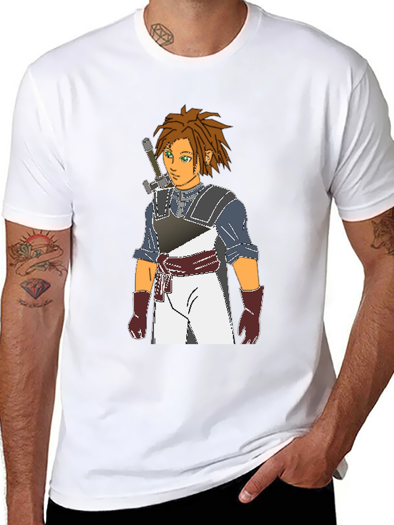 Anime Character Graphic Black T-Shirt
