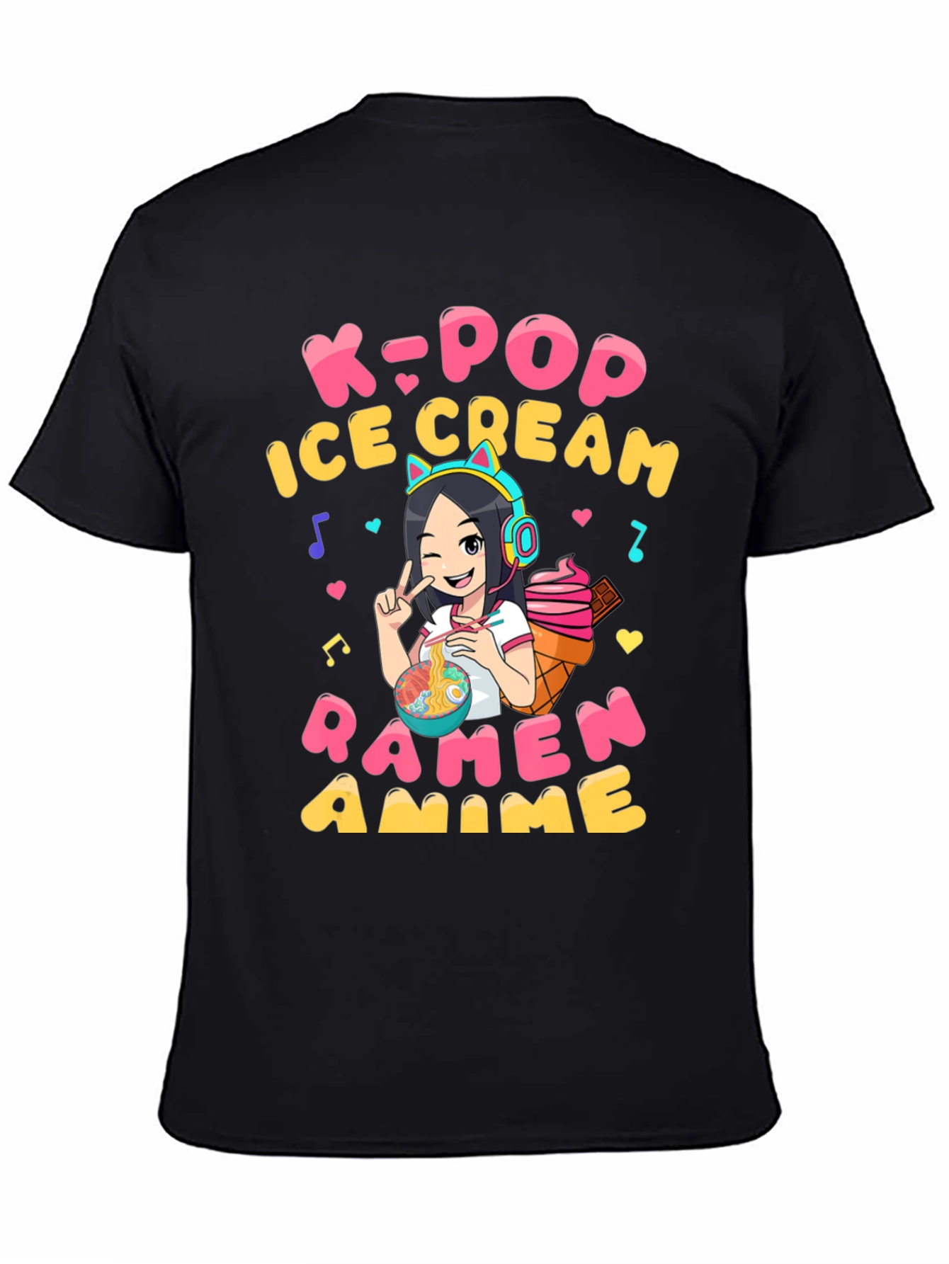 K-Pop Ramen Anime Graphic T-Shirt