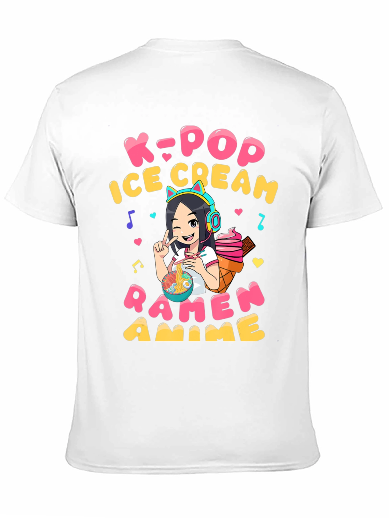 K-Pop Ramen Anime Graphic T-Shirt