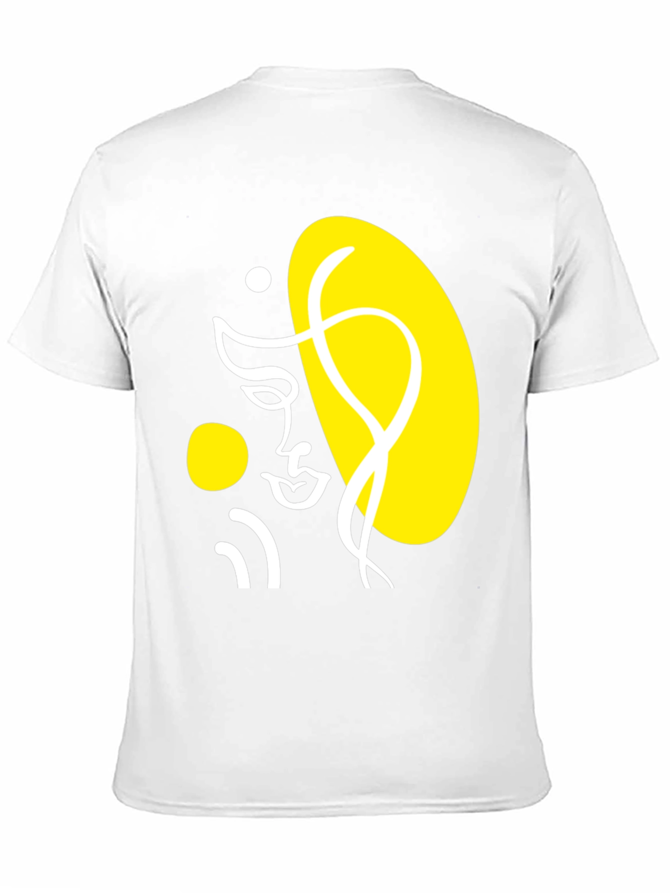 Abstract Face Graphic Black T-Shirt