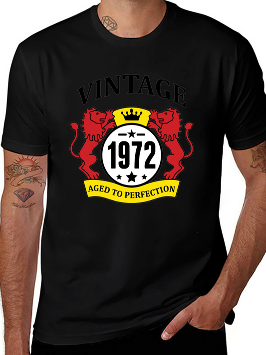 Vintage 1972 Aged To Perfection Black T-Shirt